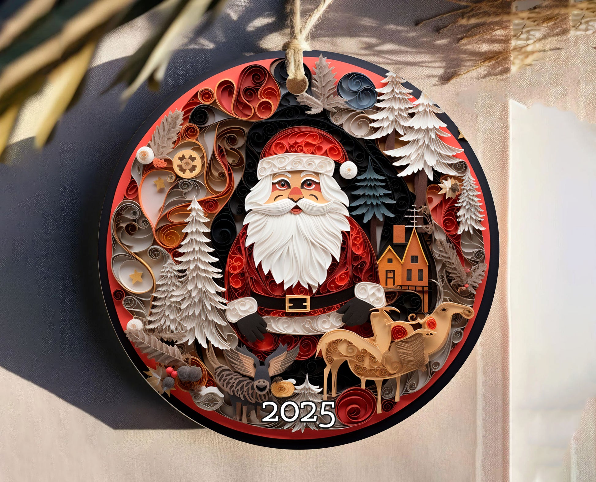 Santa Christmas Ornament, Gift Exchange, Gift Idea, Xmas Ornament