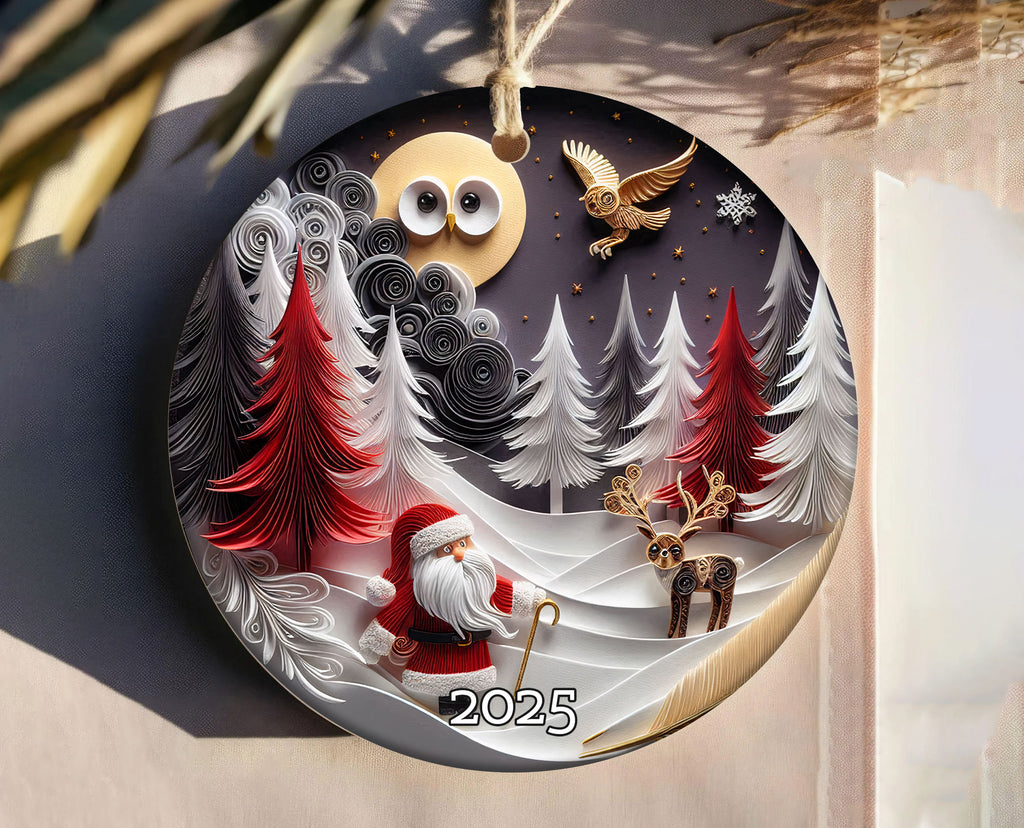 Cute Santa Christmas Ornament, Gift Exchange, Gift Idea, Xmas Ornament