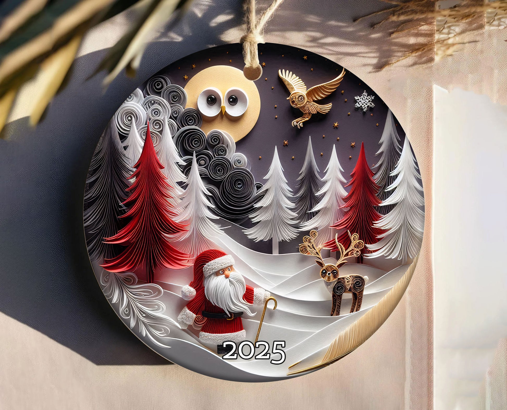 Cute Santa Christmas Ornament, Gift Exchange, Gift Idea, Xmas Ornament
