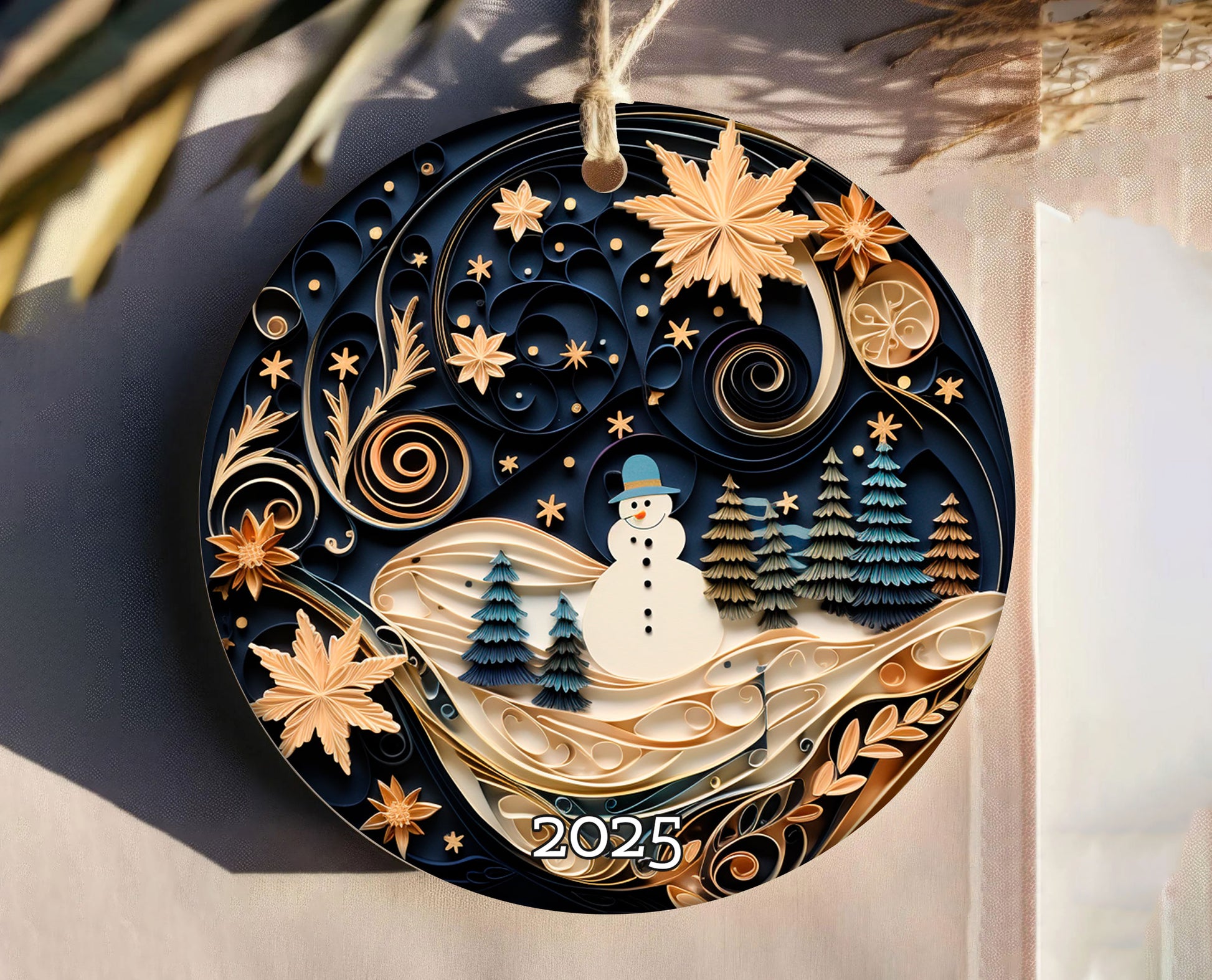 Winter Santa Christmas Ornament, Christmas Decoration, Gift Exchange, Gift Idea, Xmas Tree
