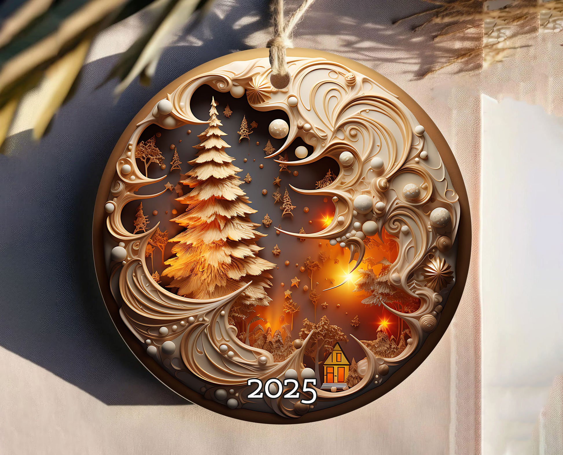 Winter Forest Ornament, Perfect Gift Exchange, Christmas Tree Decoration