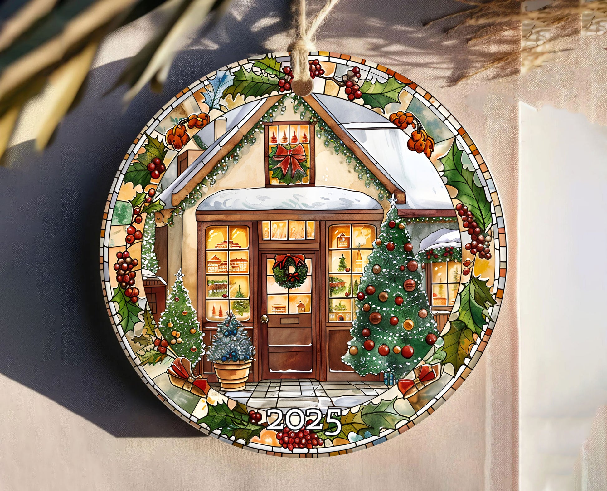 Bakery House Ornament 2025, Cozy Christmas Tree Gift, Tree Ornament Present