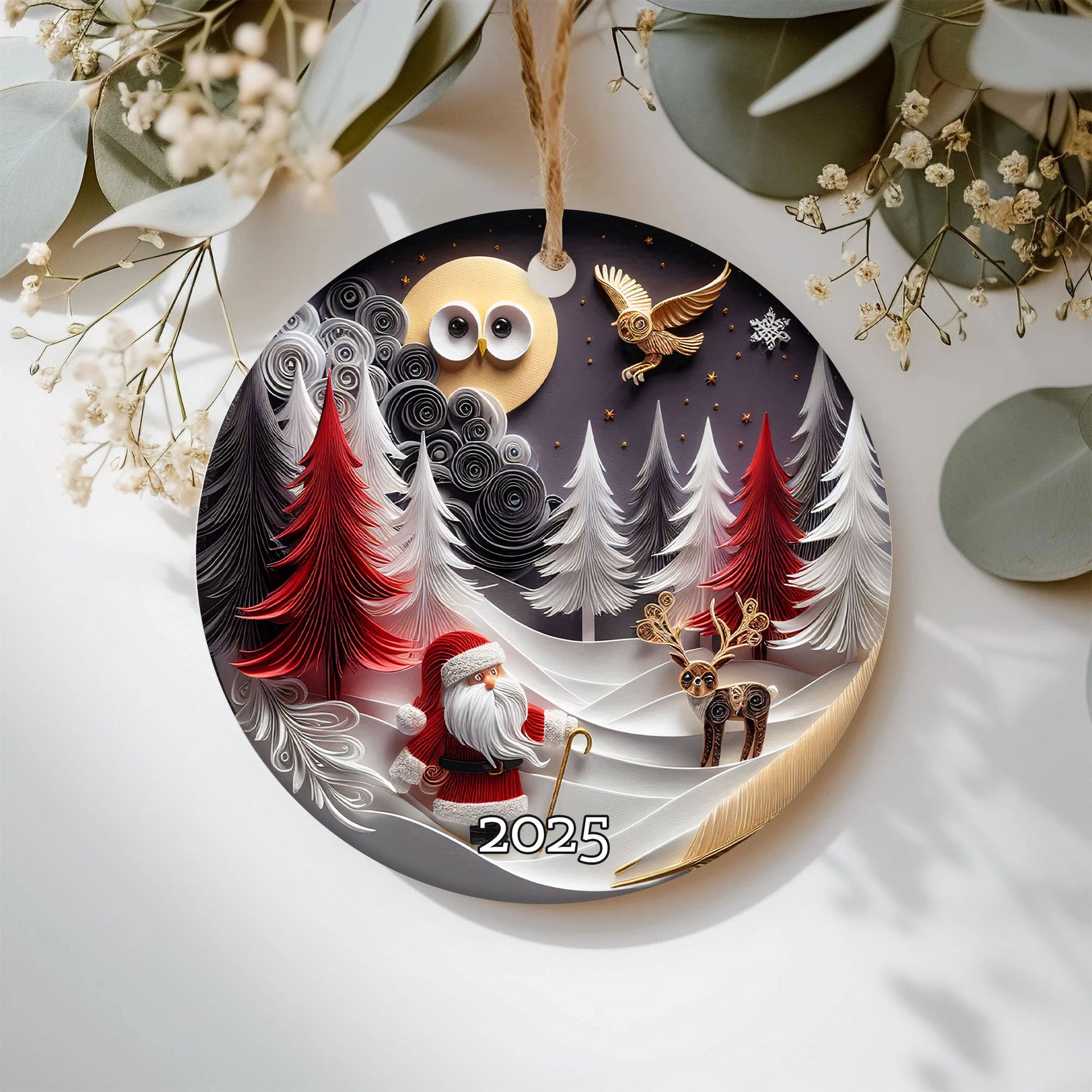 Cute Santa Christmas Ornament, Gift Exchange, Gift Idea, Xmas Ornament