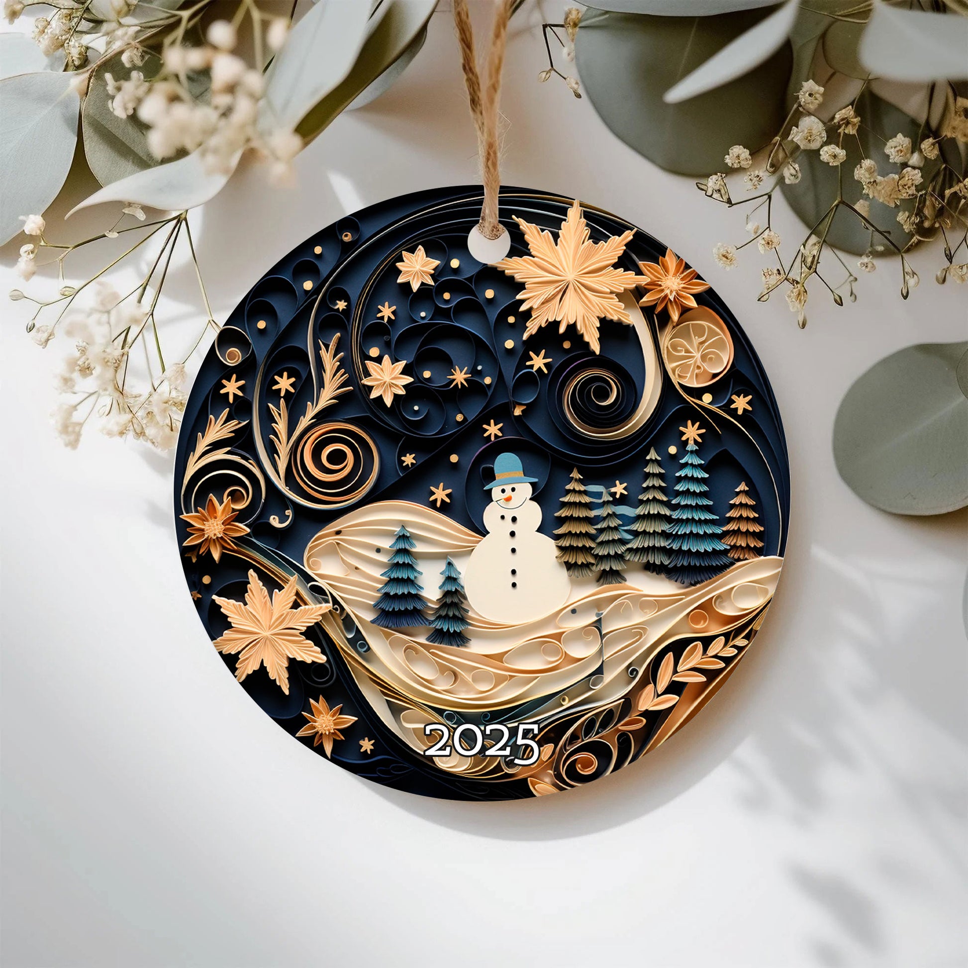 Winter Santa Christmas Ornament, Christmas Decoration, Gift Exchange, Gift Idea, Xmas Tree