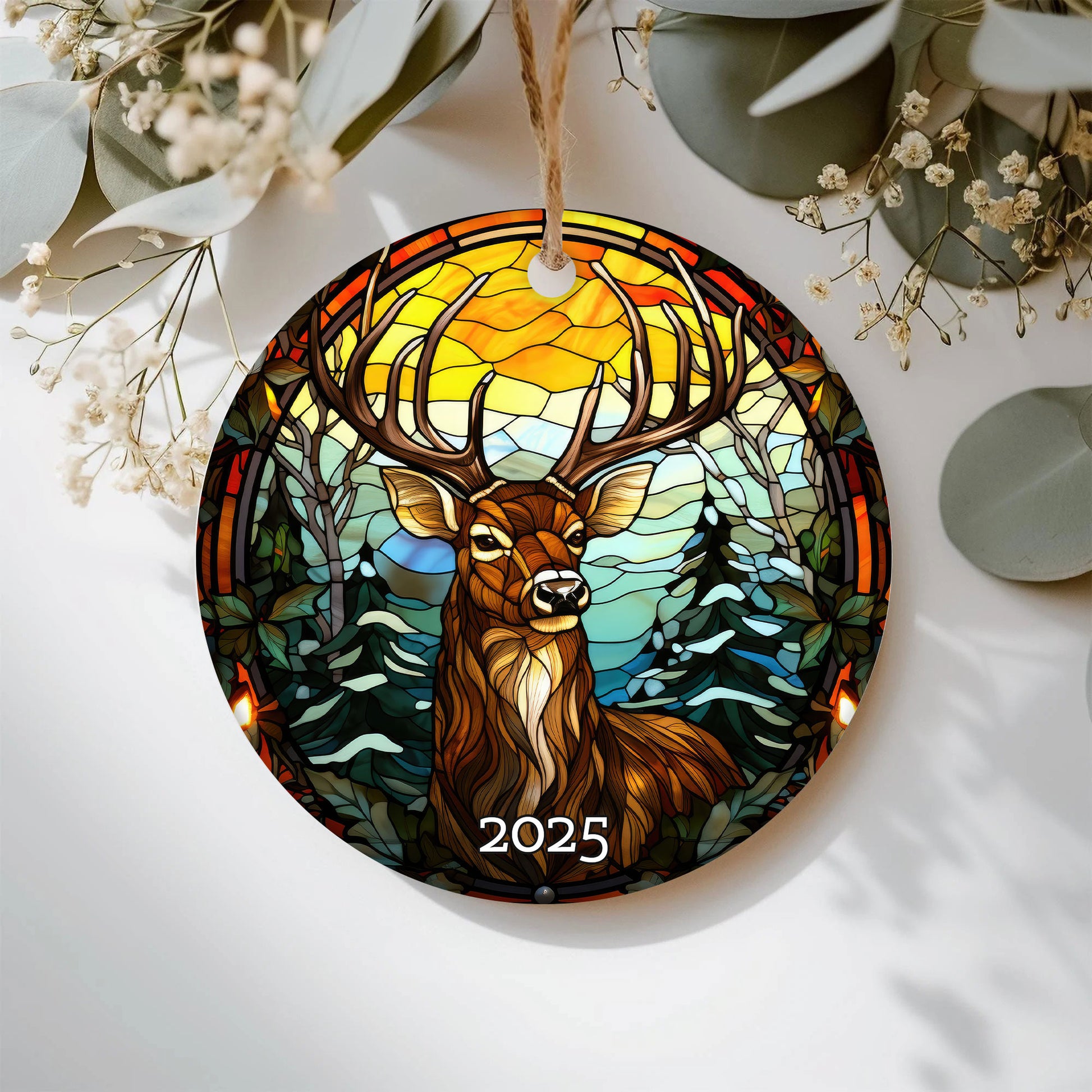 Rustic Deer Ornament Ornament, Perfect Gift Exchange, Christmas Tree Decoration