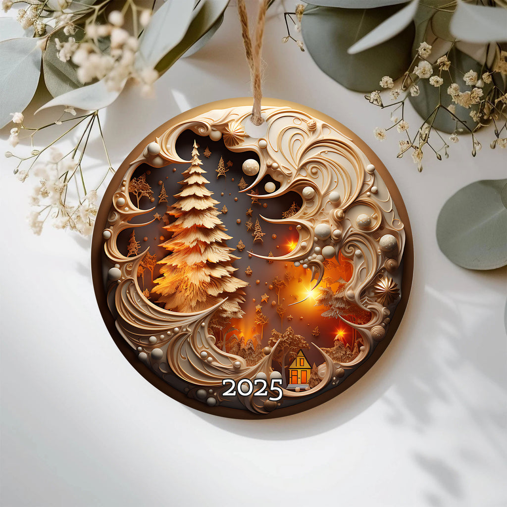Winter Forest Ornament, Perfect Gift Exchange, Christmas Tree Decoration