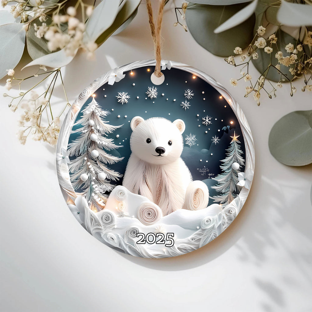 Cute Bear Christmas Tree Ornament, Christmas Decoration, Holiday Gift Idea, Heirloom Keepsake (Copy)