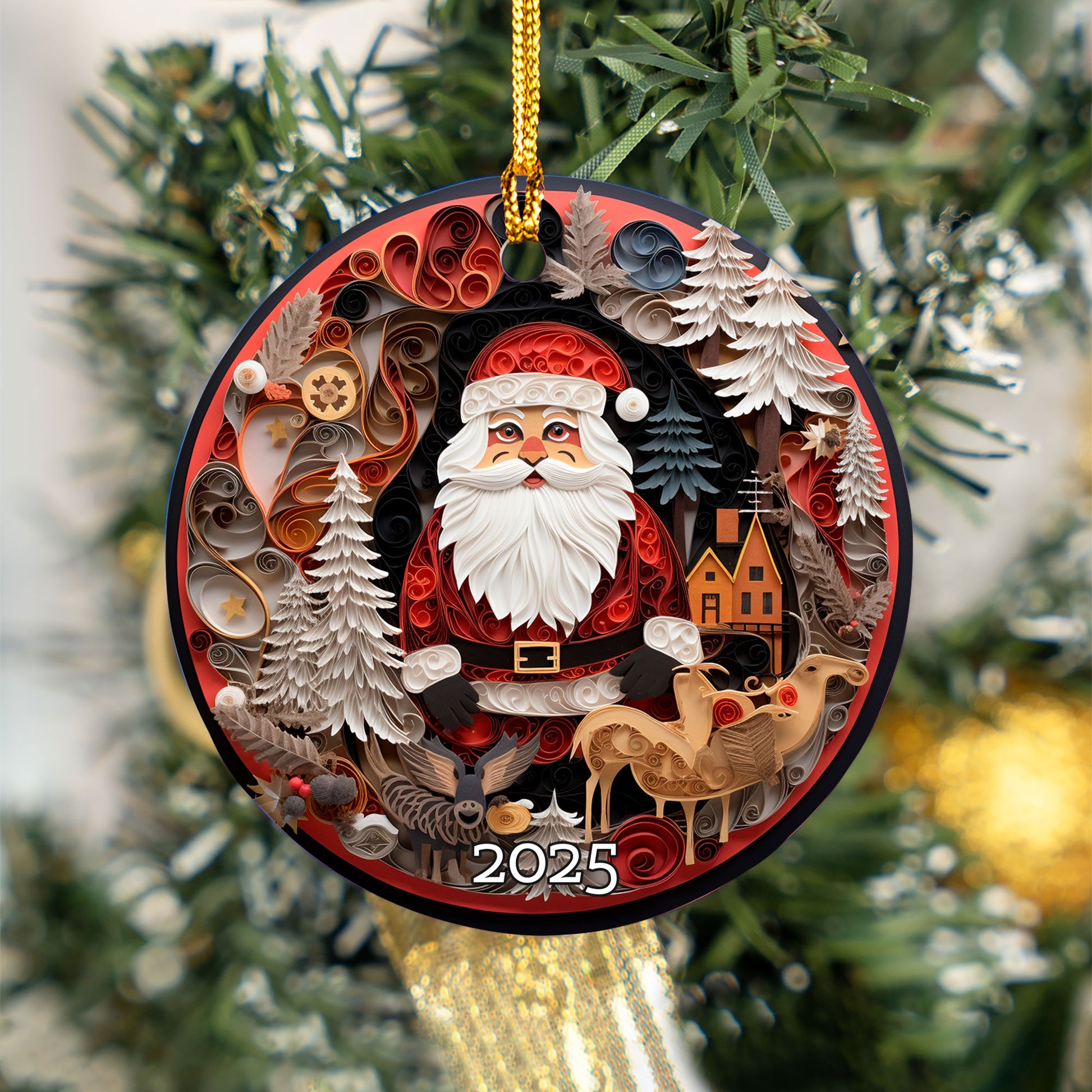 Santa Christmas Ornament, Gift Exchange, Gift Idea, Xmas Ornament