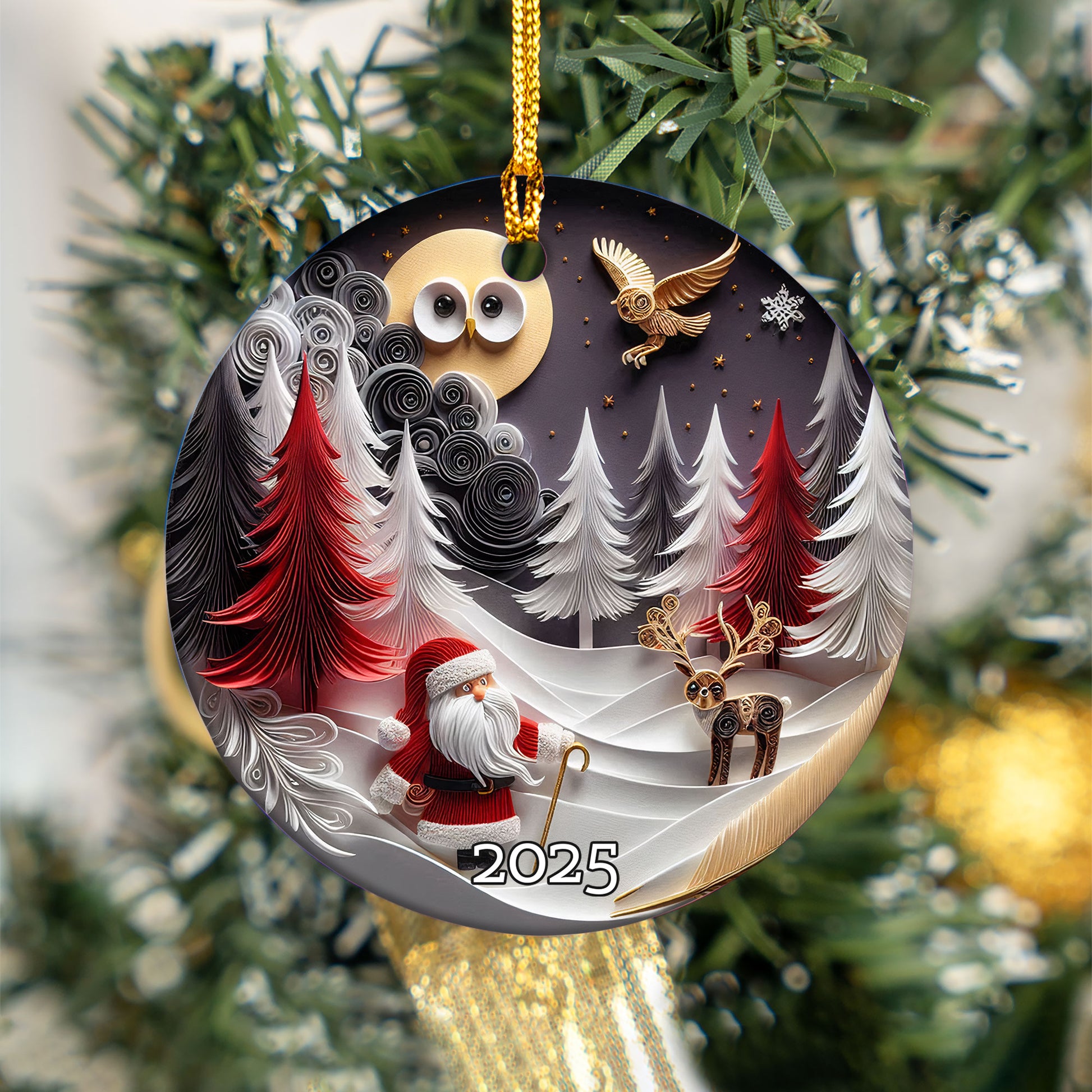 Cute Santa Christmas Ornament, Gift Exchange, Gift Idea, Xmas Ornament