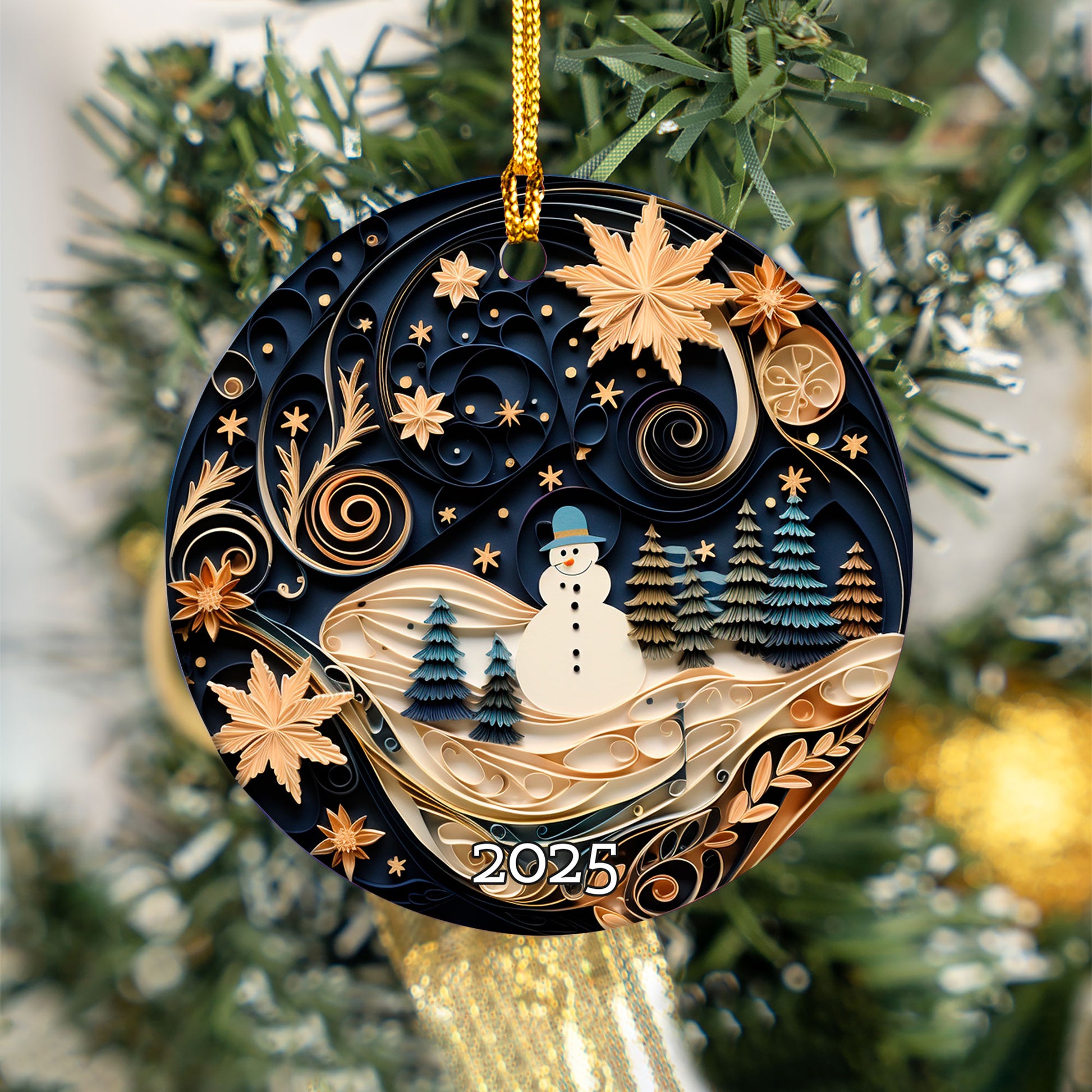 Winter Santa Christmas Ornament, Christmas Decoration, Gift Exchange, Gift Idea, Xmas Tree