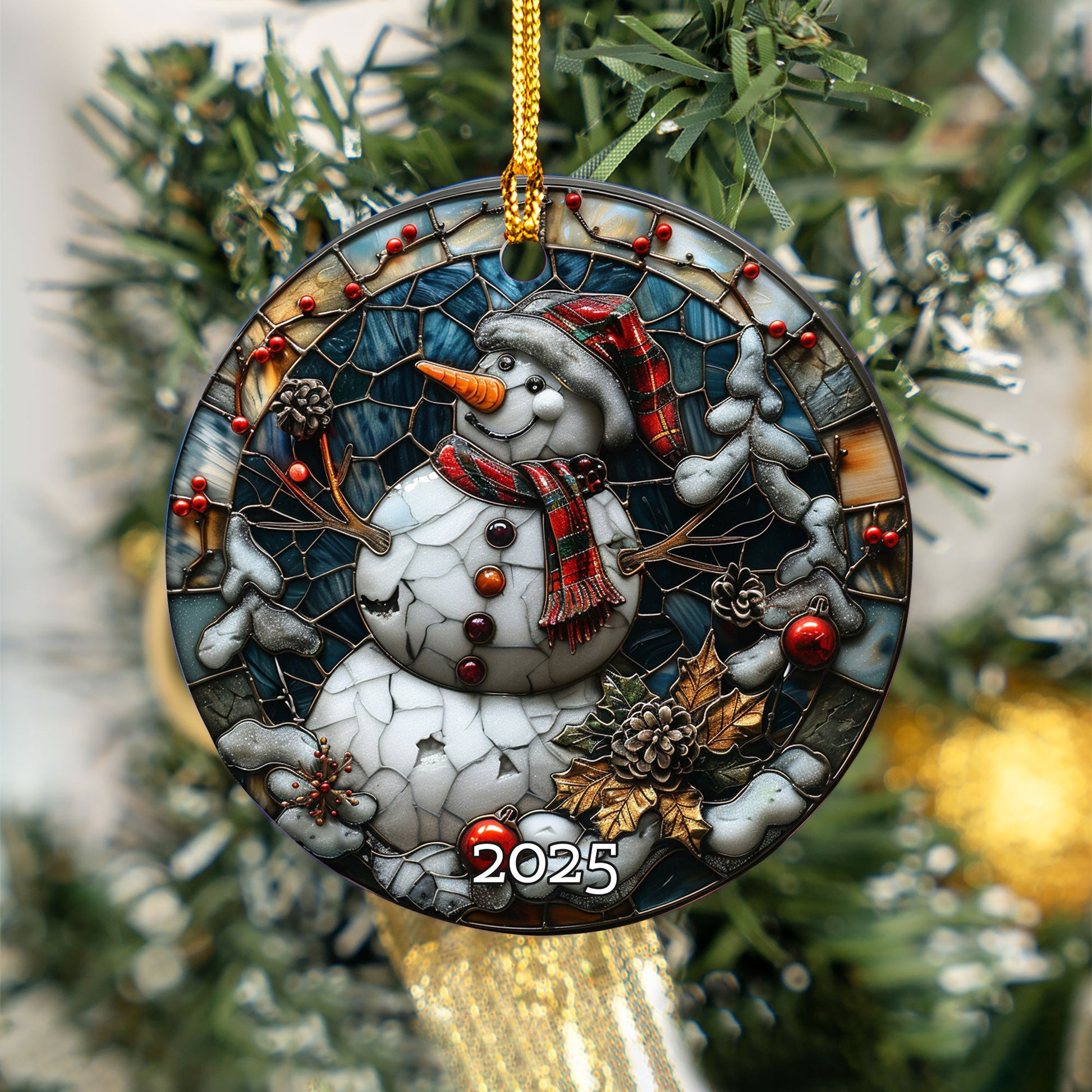 Retro Santa Claus Ornament, Gift for Family, Holiday Ornament Decoration