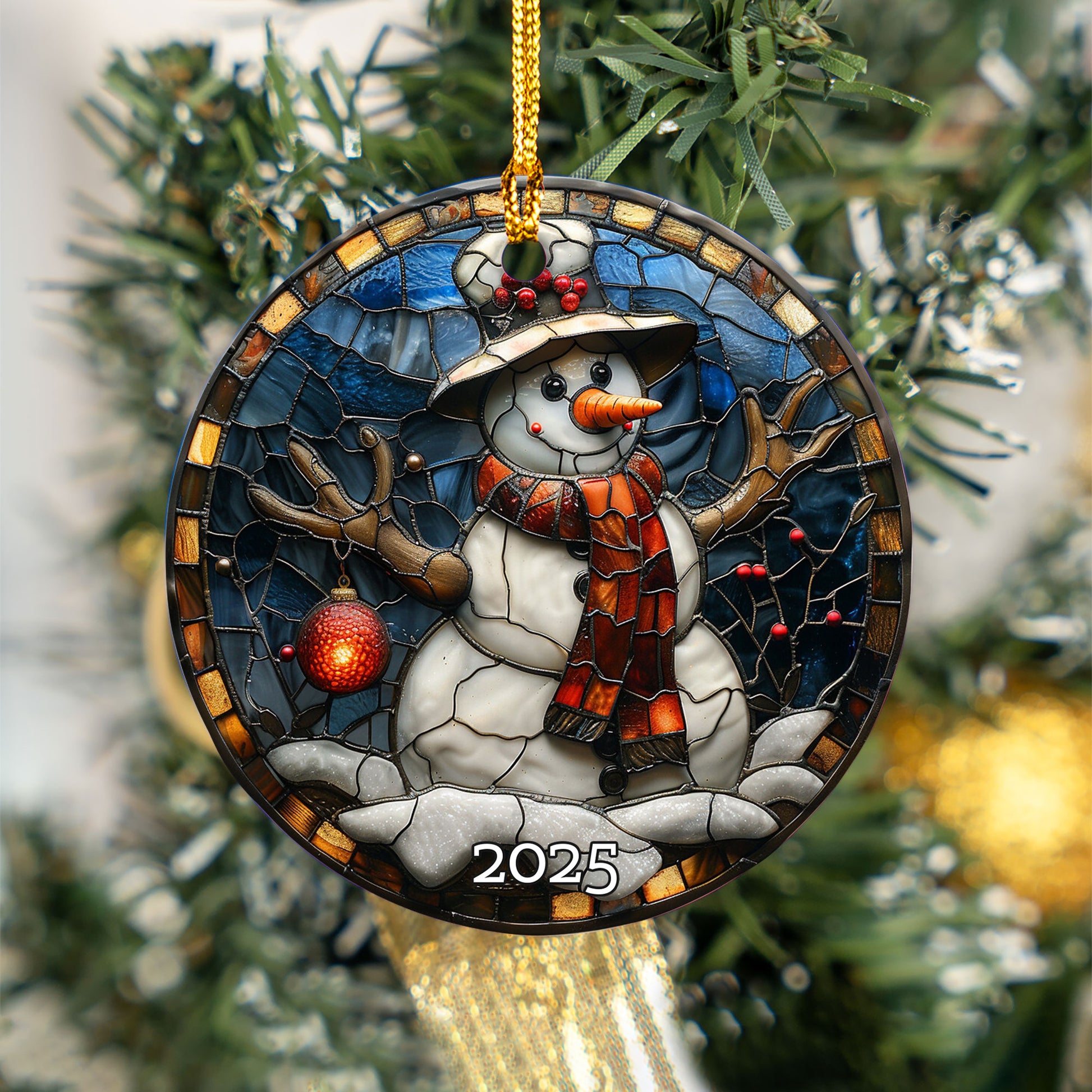 Classic Santa Christmas Ornament, Cozy Holiday DecorGift for Family, Holiday Ornament Decoration