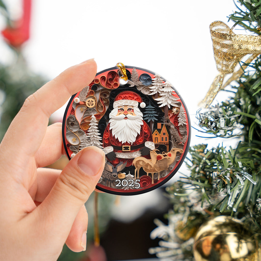 Santa Christmas Ornament, Gift Exchange, Gift Idea, Xmas Ornament