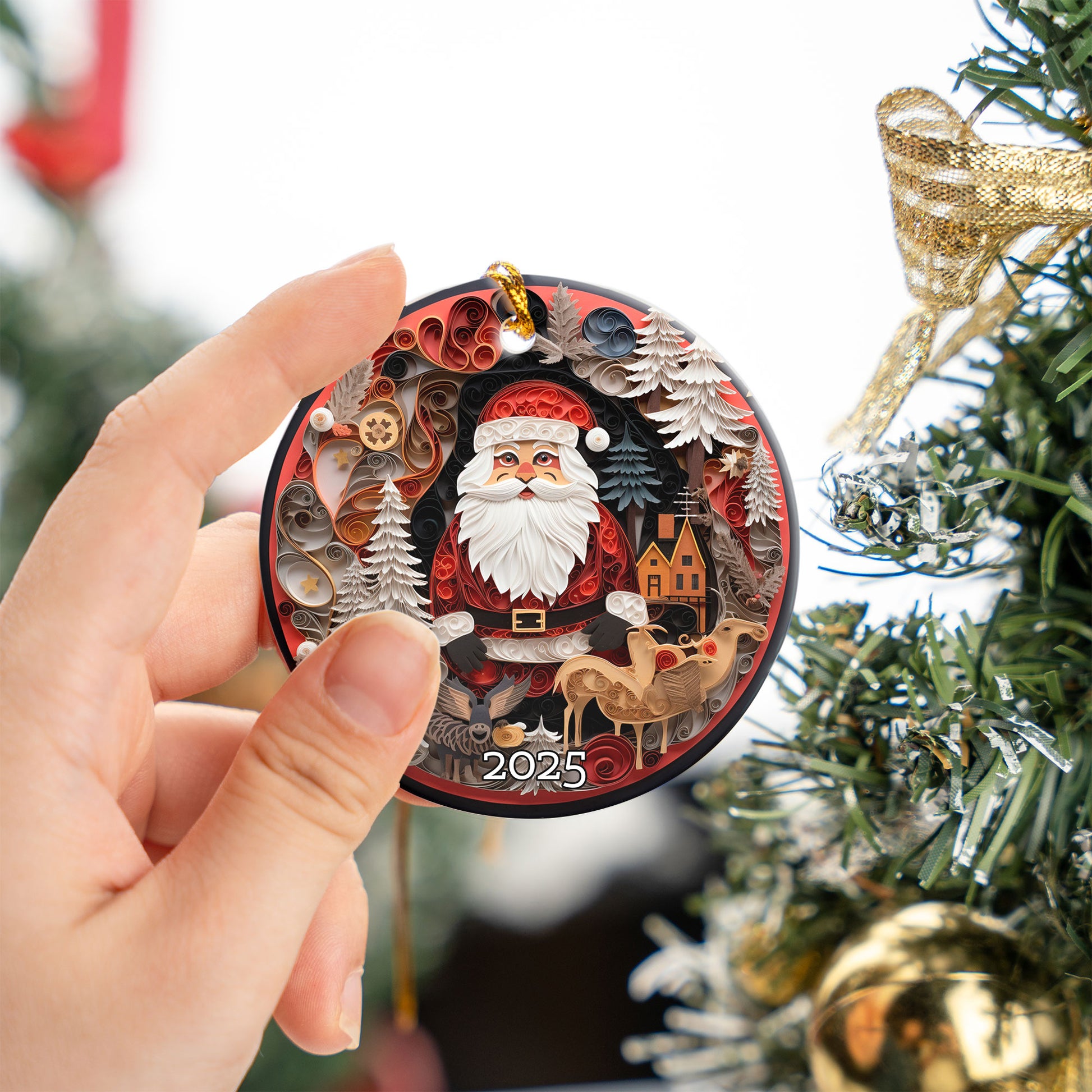 Santa Christmas Ornament, Gift Exchange, Gift Idea, Xmas Ornament