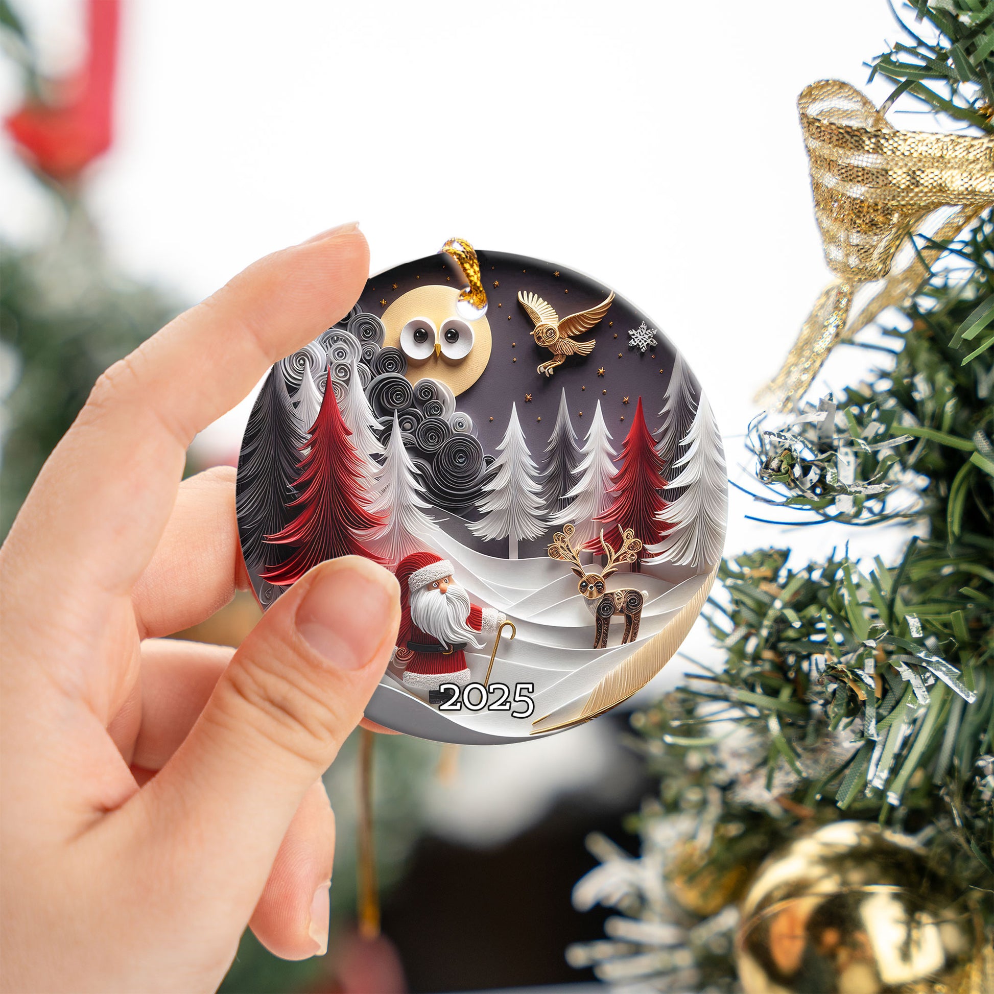Cute Santa Christmas Ornament, Gift Exchange, Gift Idea, Xmas Ornament