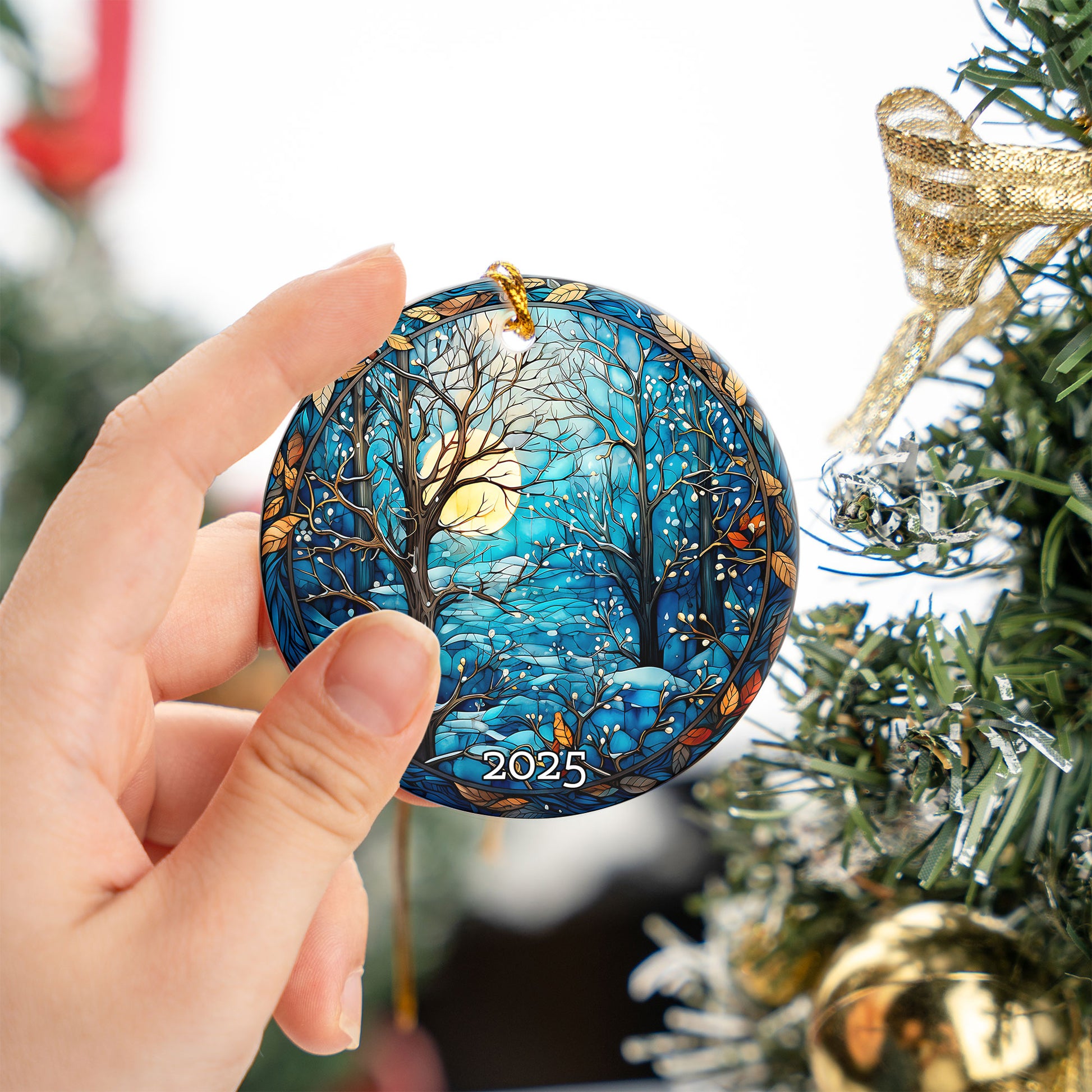 Winter Forest Christmas Ornament, Christmas Decoration, Gift Exchange, Gift Idea, Xmas Tree