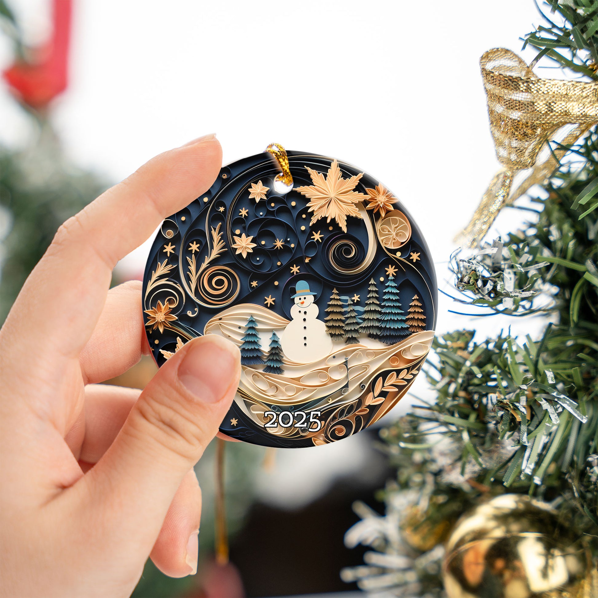 Winter Santa Christmas Ornament, Christmas Decoration, Gift Exchange, Gift Idea, Xmas Tree