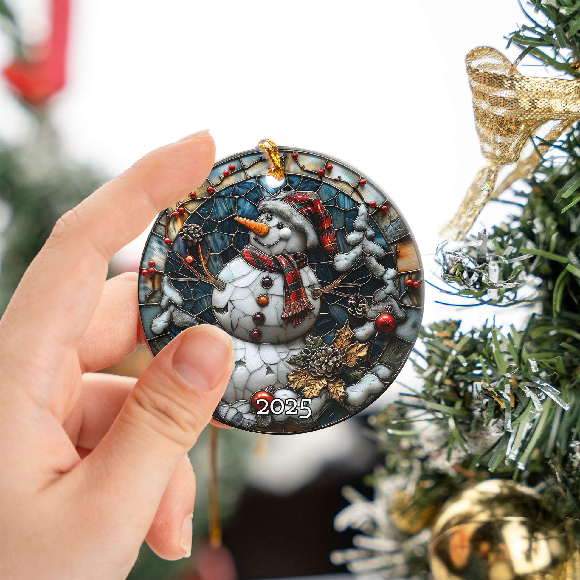 Retro Santa Claus Ornament, Gift for Family, Holiday Ornament Decoration