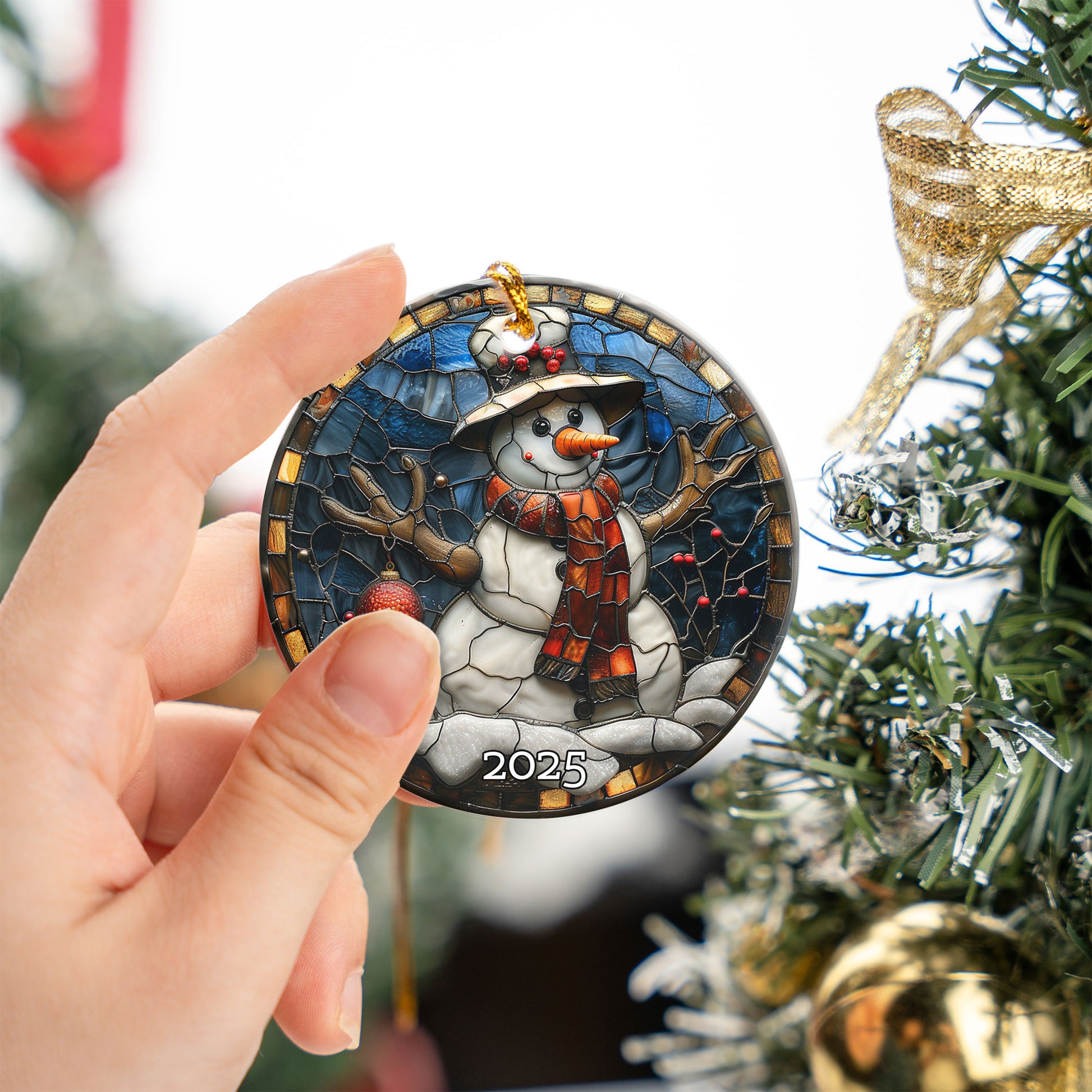 Classic Santa Christmas Ornament, Cozy Holiday DecorGift for Family, Holiday Ornament Decoration