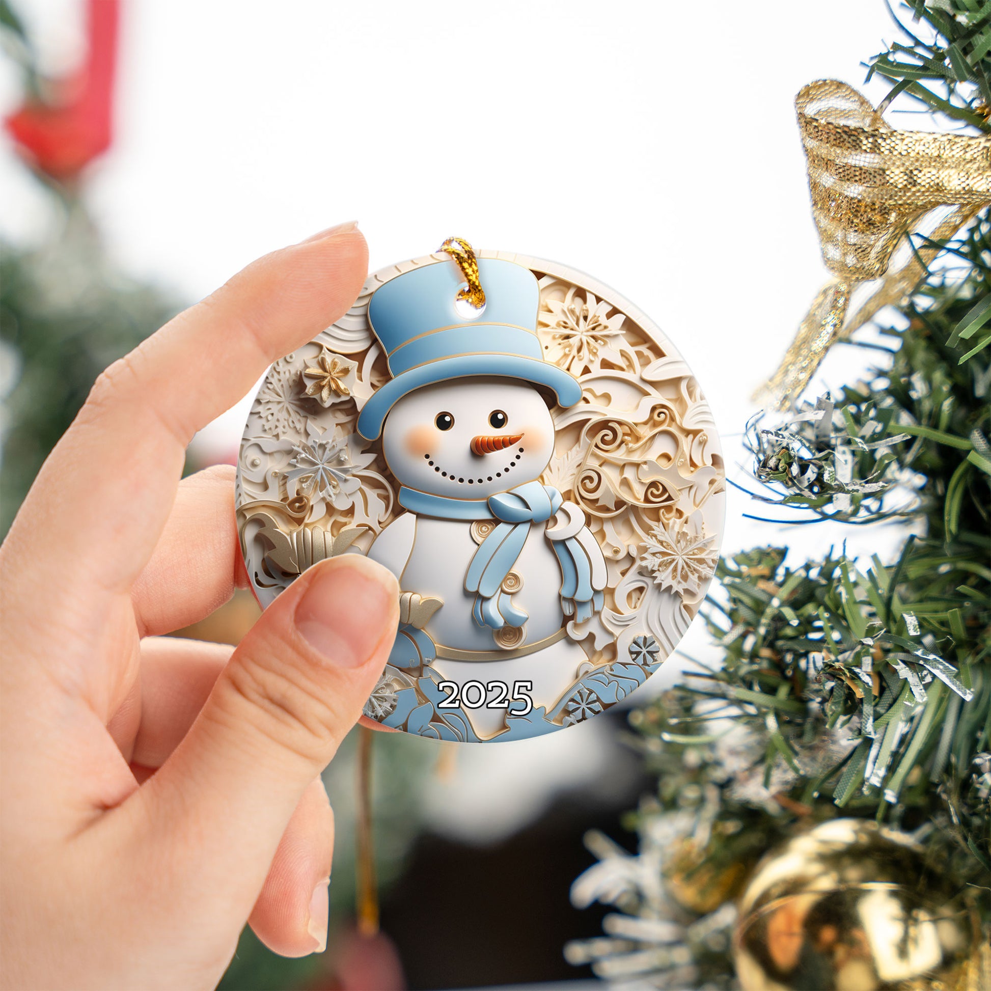 Cozy Snowmen Christmas Ornaments, Snowman Christmas Tree Ornament, Xmas Tree Gift For Kids