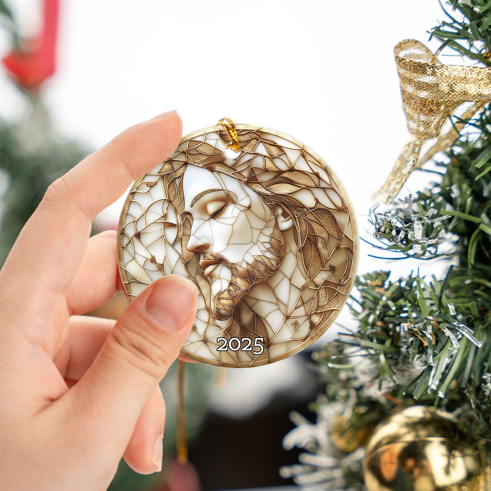 Christian Christmas Ornament, Holy Family Decoration, Jesus Birth Christmas