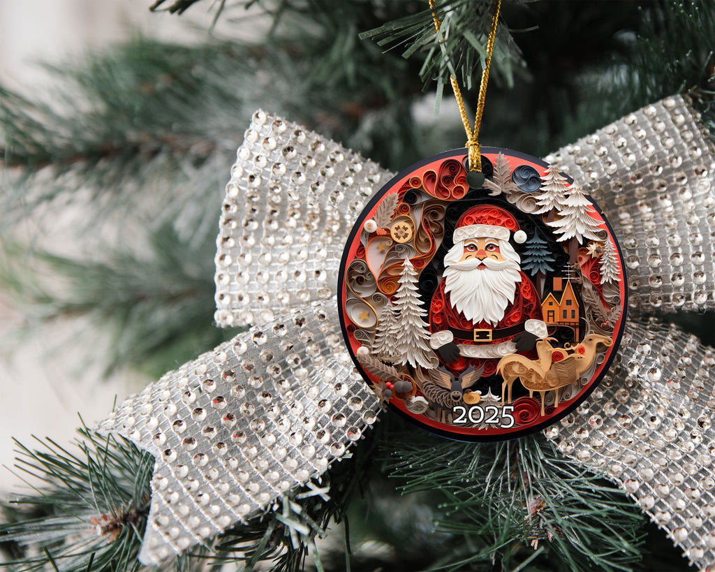 Santa Christmas Ornament, Gift Exchange, Gift Idea, Xmas Ornament