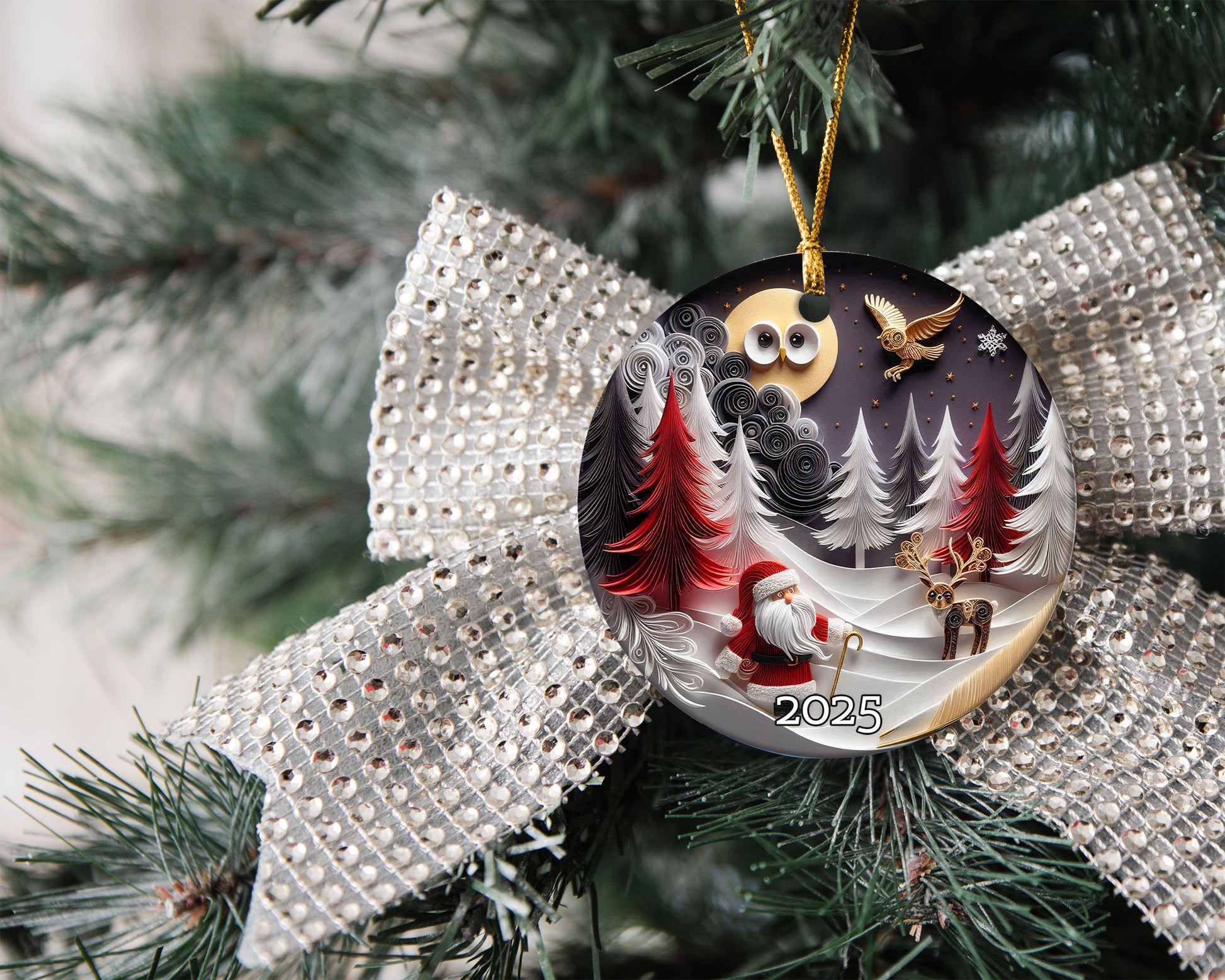 Cute Santa Christmas Ornament, Gift Exchange, Gift Idea, Xmas Ornament