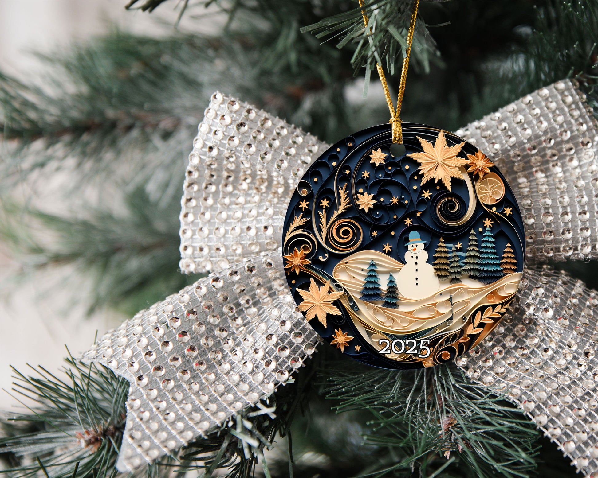 Winter Santa Christmas Ornament, Christmas Decoration, Gift Exchange, Gift Idea, Xmas Tree