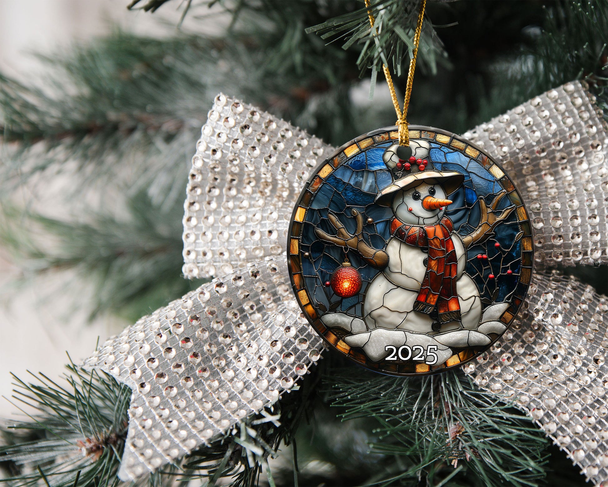 Classic Santa Christmas Ornament, Cozy Holiday DecorGift for Family, Holiday Ornament Decoration