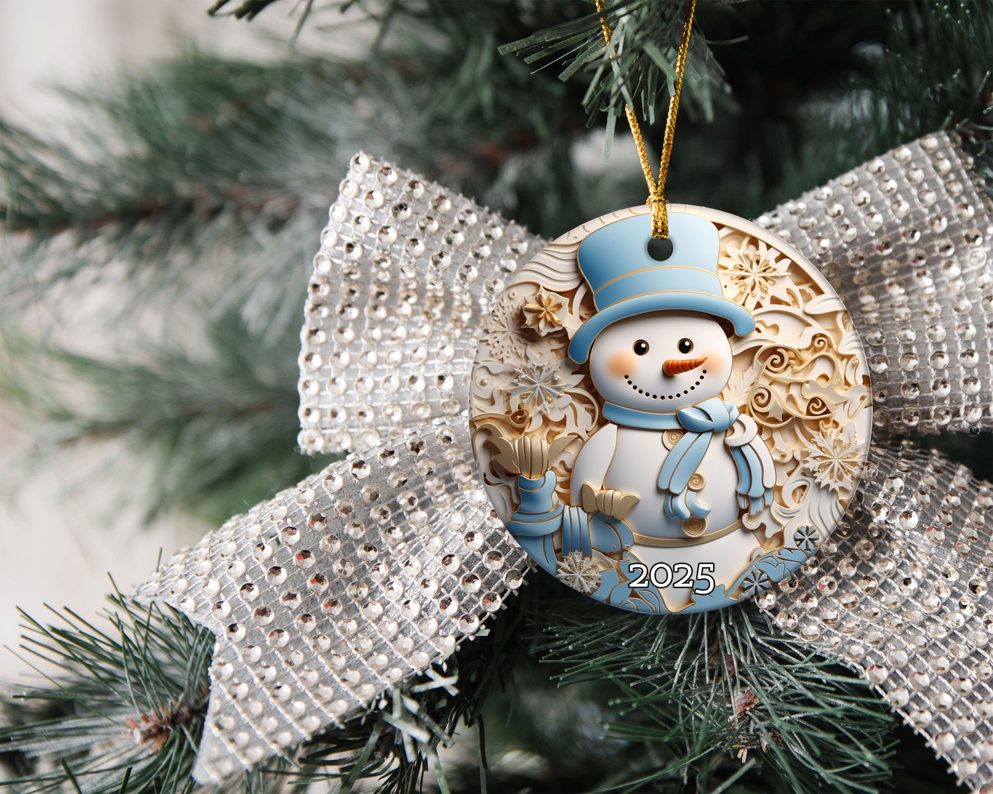 Cozy Snowmen Christmas Ornaments, Snowman Christmas Tree Ornament, Xmas Tree Gift For Kids