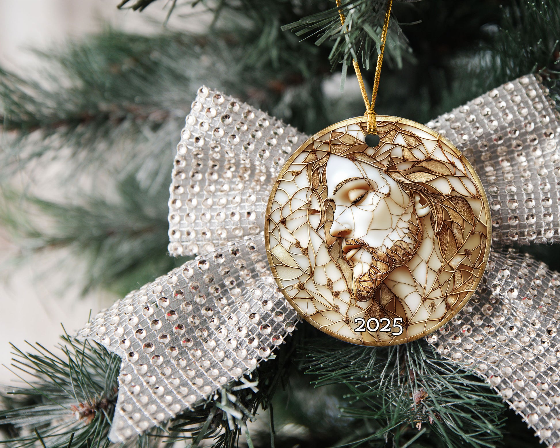 Christian Christmas Ornament, Holy Family Decoration, Jesus Birth Christmas