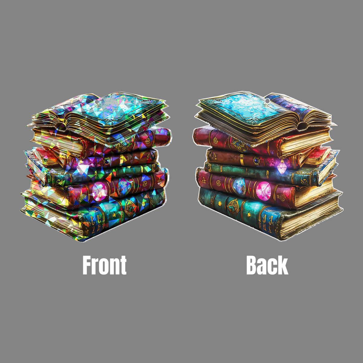 Flower Book Acrylic Suncatcher Window Hanging, Library Book Decor Home, Book Club Lover Gift