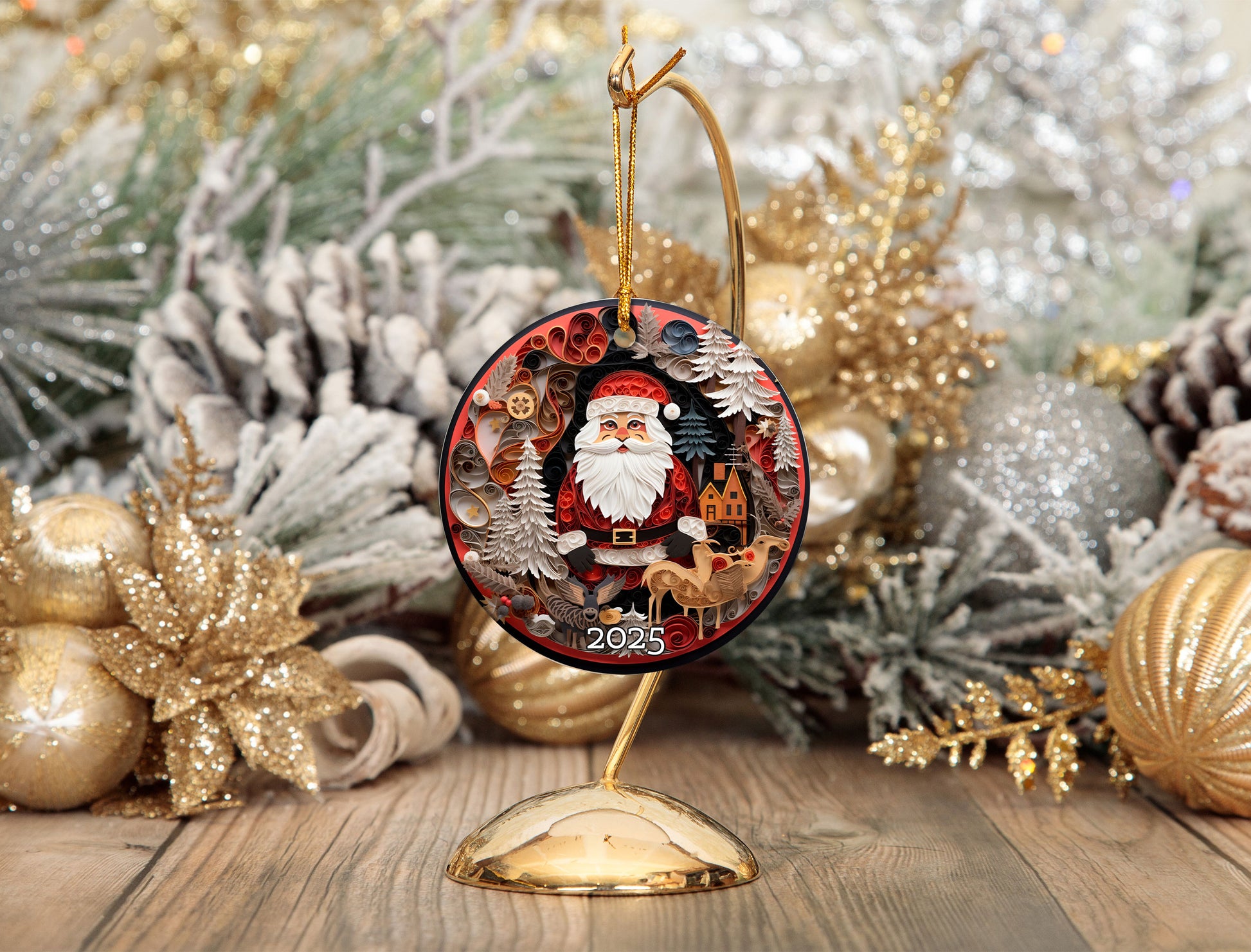 Santa Christmas Ornament, Gift Exchange, Gift Idea, Xmas Ornament