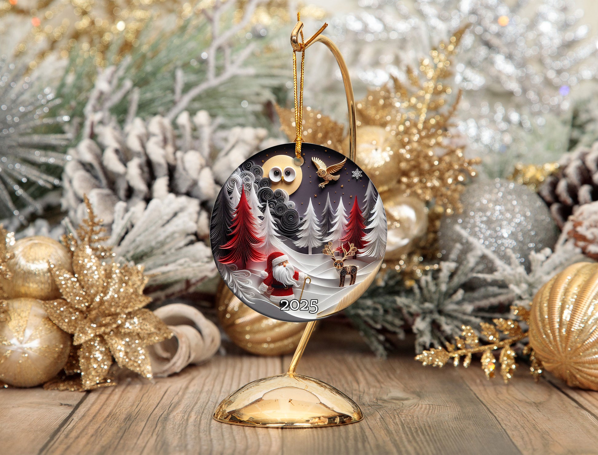 Cute Santa Christmas Ornament, Gift Exchange, Gift Idea, Xmas Ornament