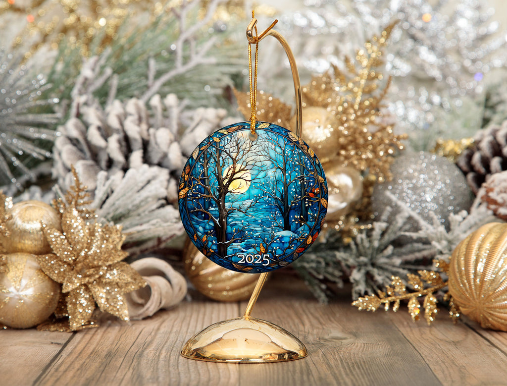 Winter Forest Christmas Ornament, Christmas Decoration, Gift Exchange, Gift Idea, Xmas Tree