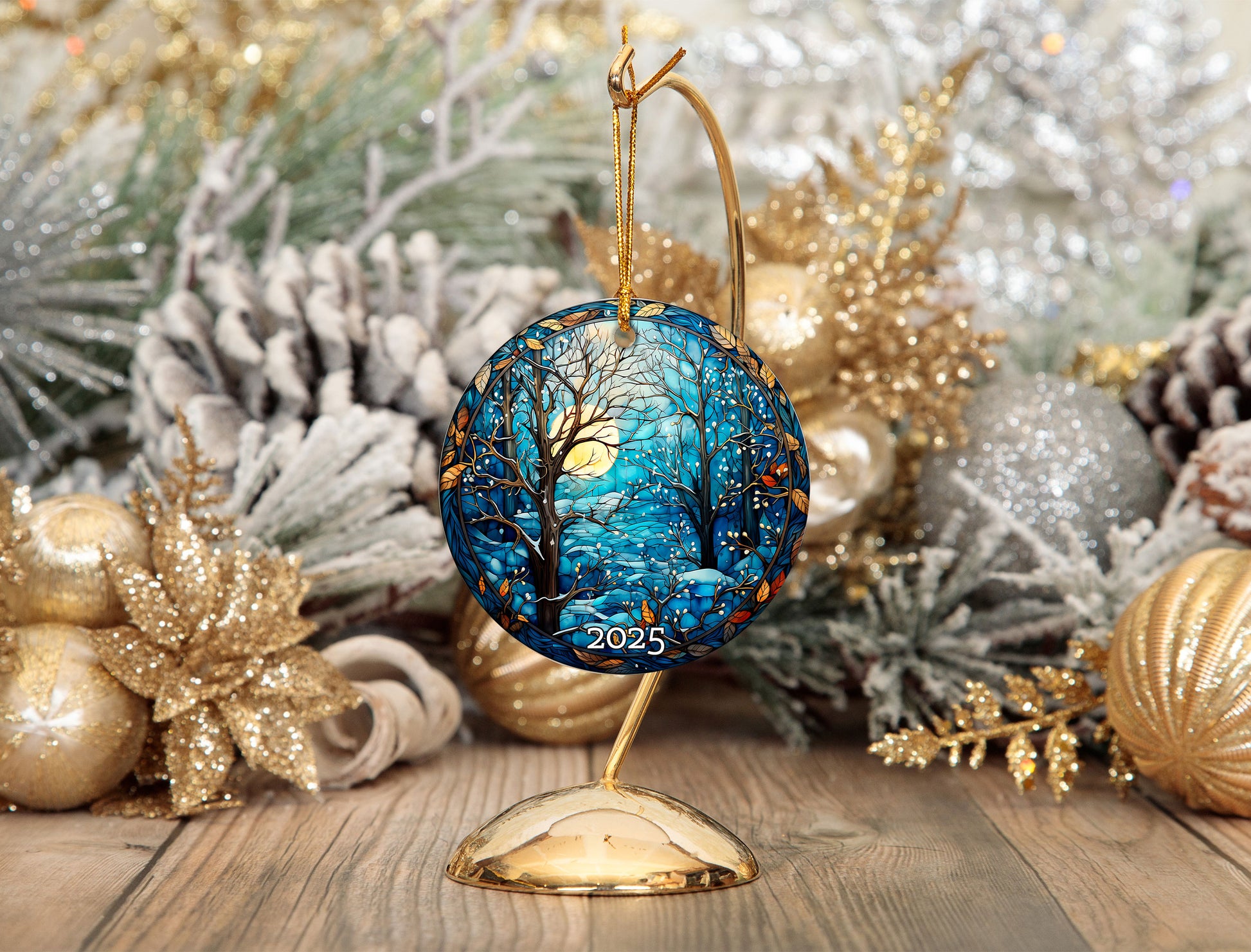 Winter Forest Christmas Ornament, Christmas Decoration, Gift Exchange, Gift Idea, Xmas Tree