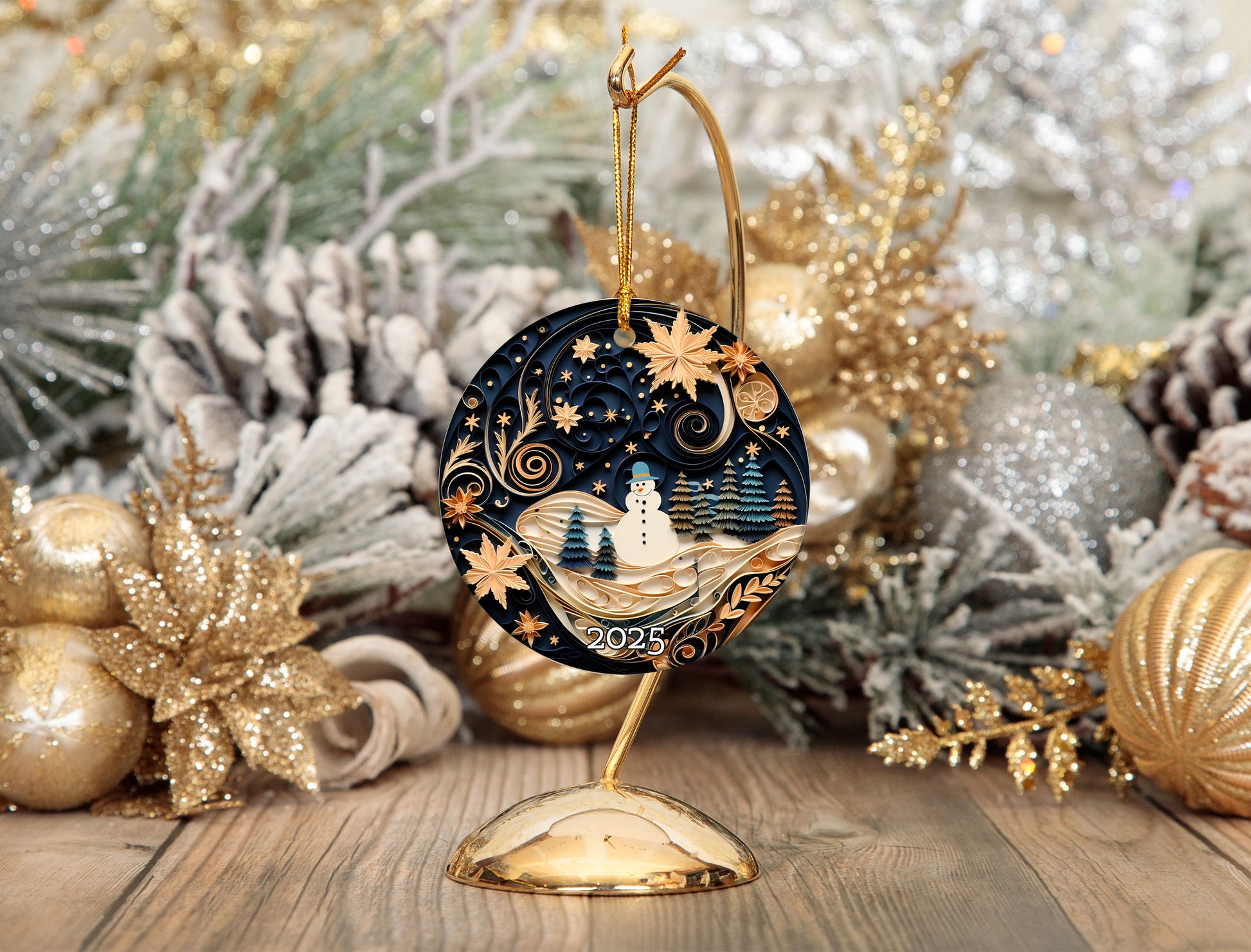 Winter Santa Christmas Ornament, Christmas Decoration, Gift Exchange, Gift Idea, Xmas Tree