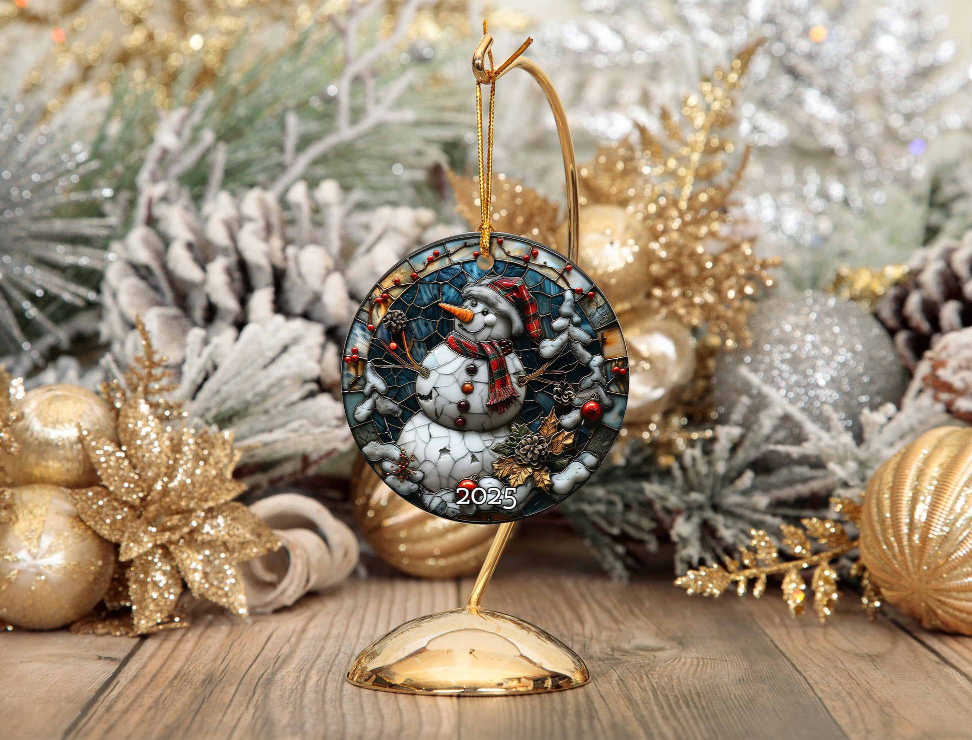Retro Santa Claus Ornament, Gift for Family, Holiday Ornament Decoration