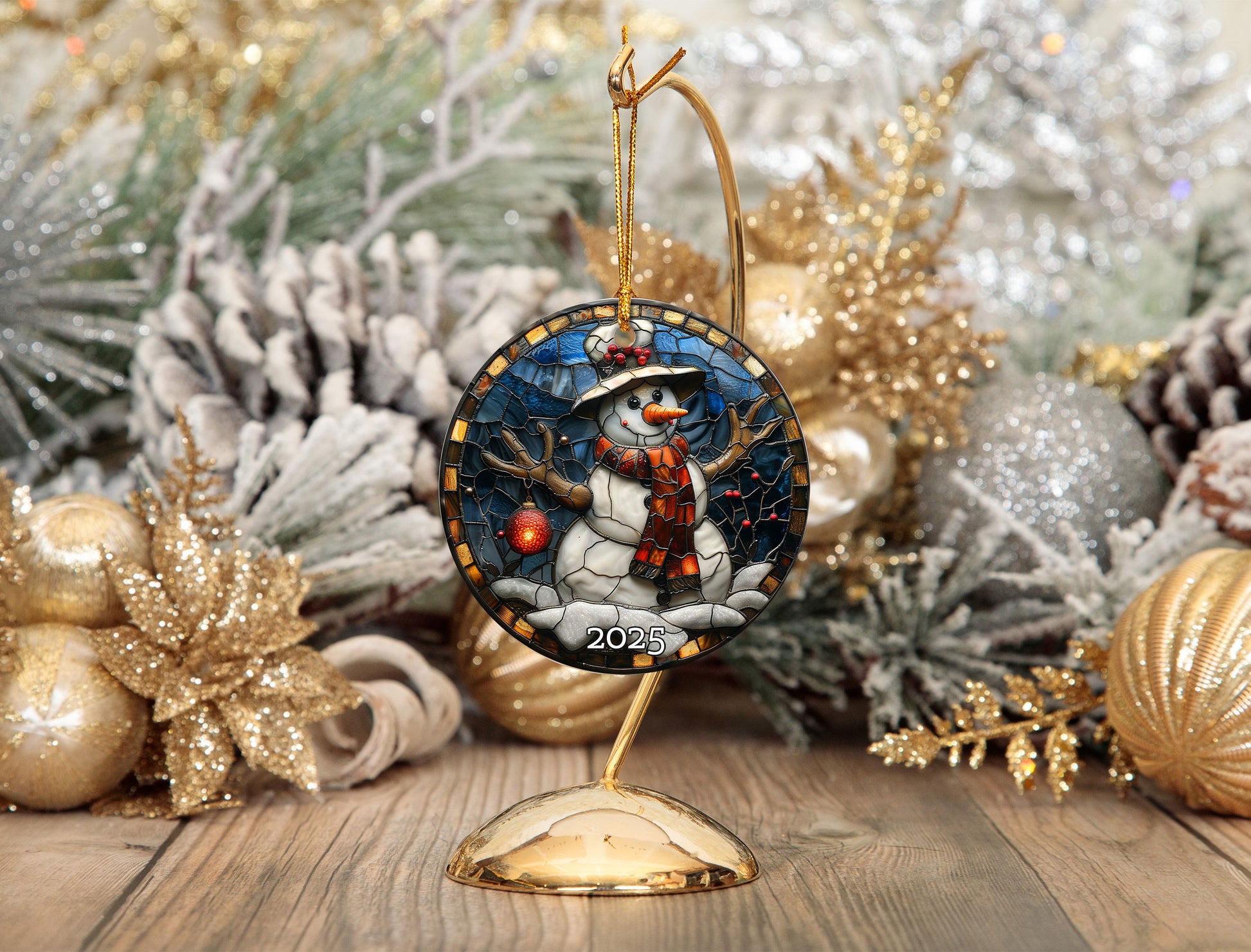 Classic Santa Christmas Ornament, Cozy Holiday DecorGift for Family, Holiday Ornament Decoration