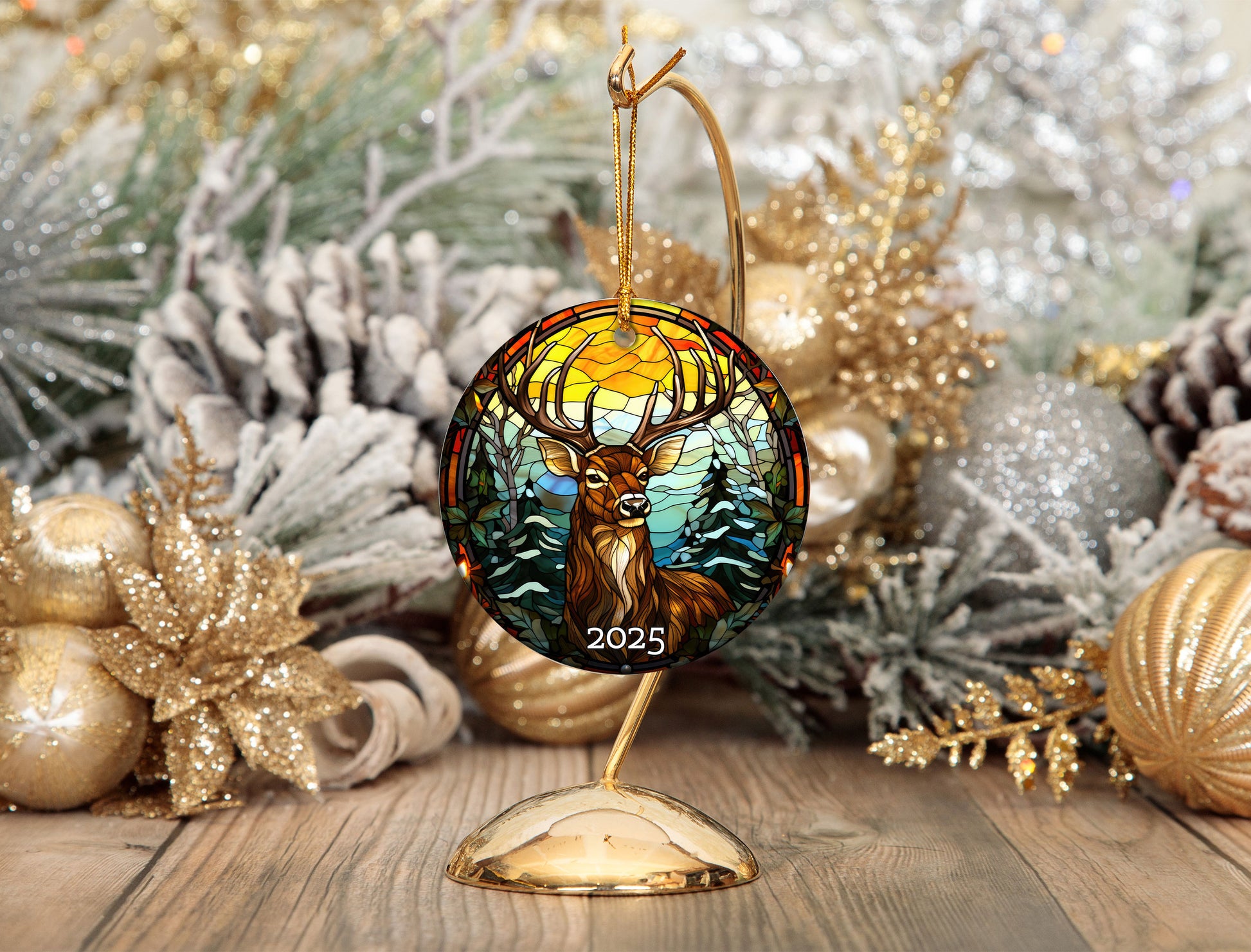 Rustic Deer Ornament Ornament, Perfect Gift Exchange, Christmas Tree Decoration