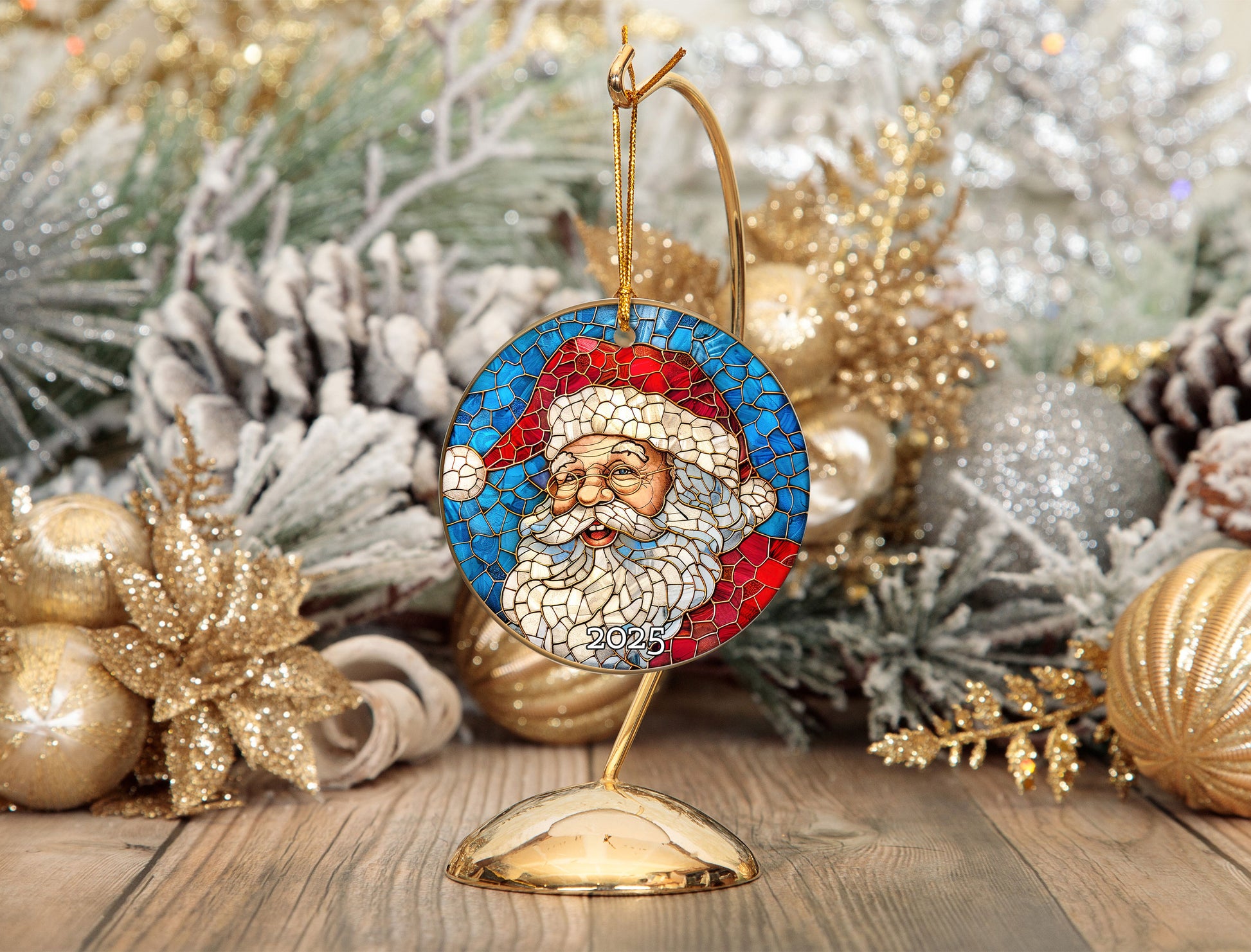 Vintage Santa Ornament, Perfect Gift Exchange, Christmas Tree Decoration