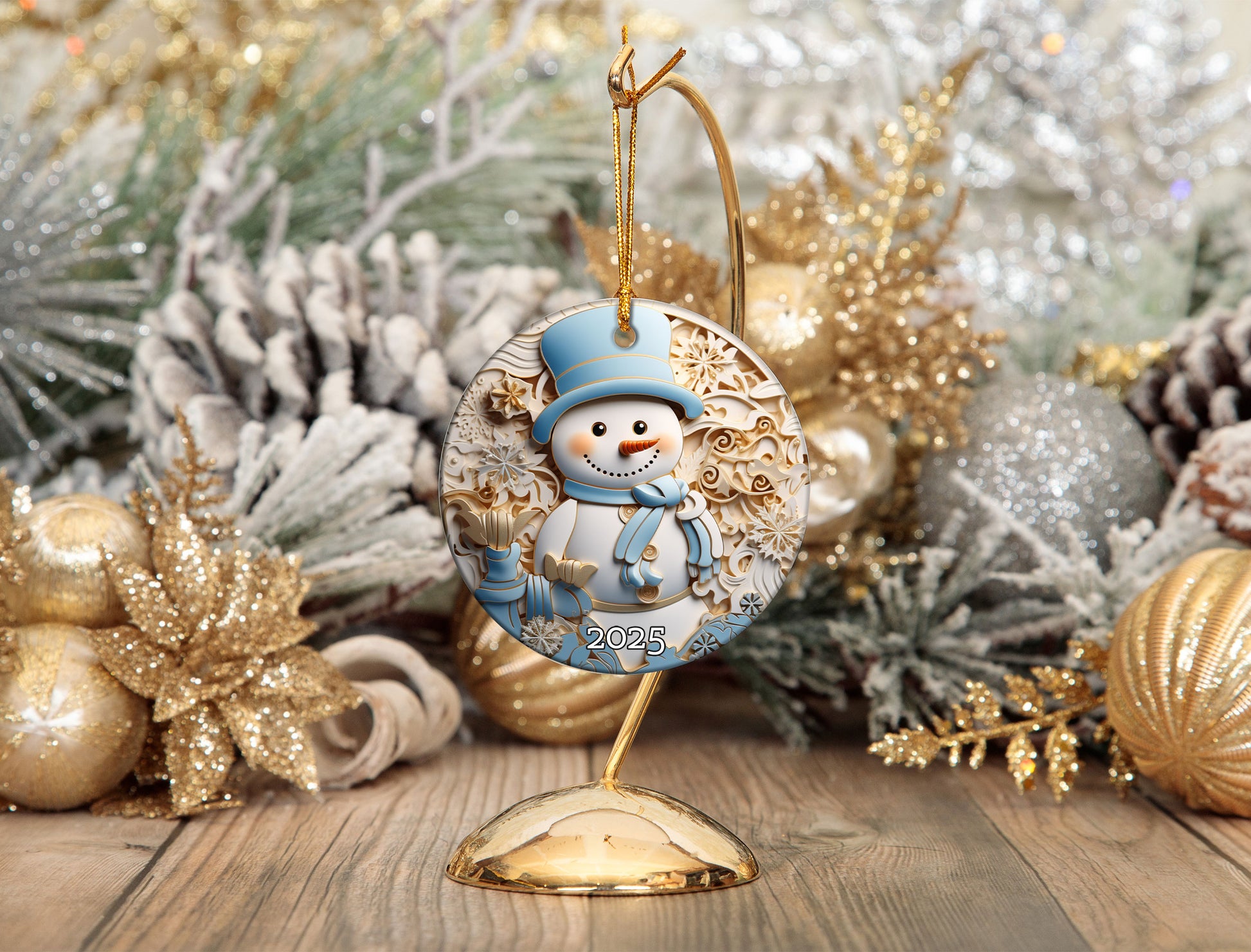Cozy Snowmen Christmas Ornaments, Snowman Christmas Tree Ornament, Xmas Tree Gift For Kids