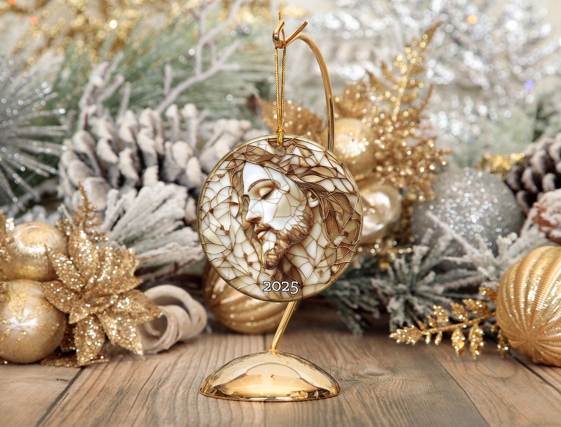 Christian Christmas Ornament, Holy Family Decoration, Jesus Birth Christmas