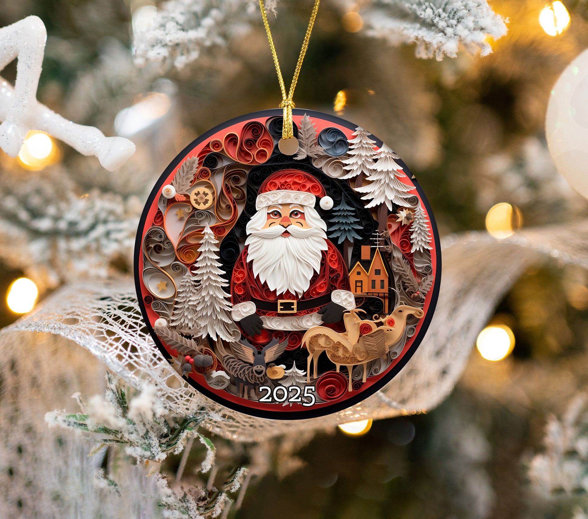Santa Christmas Ornament, Gift Exchange, Gift Idea, Xmas Ornament