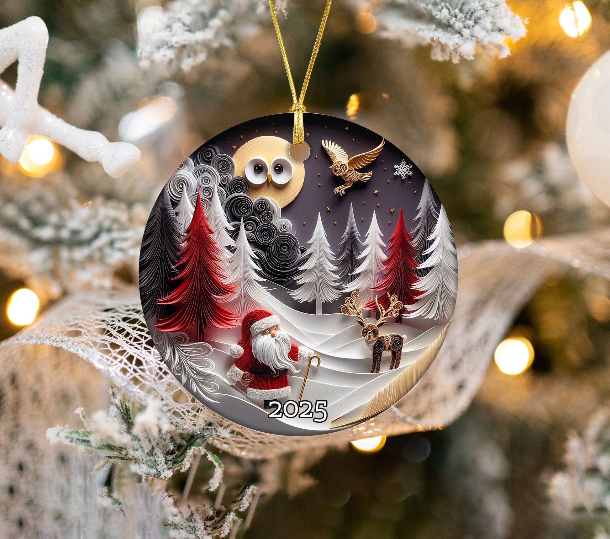 Cute Santa Christmas Ornament, Gift Exchange, Gift Idea, Xmas Ornament
