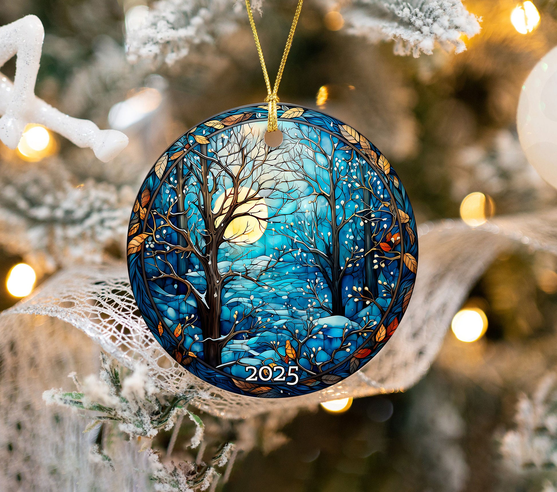 Winter Forest Christmas Ornament, Christmas Decoration, Gift Exchange, Gift Idea, Xmas Tree