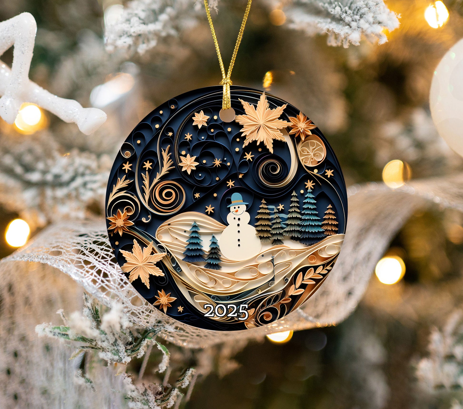 Winter Santa Christmas Ornament, Christmas Decoration, Gift Exchange, Gift Idea, Xmas Tree