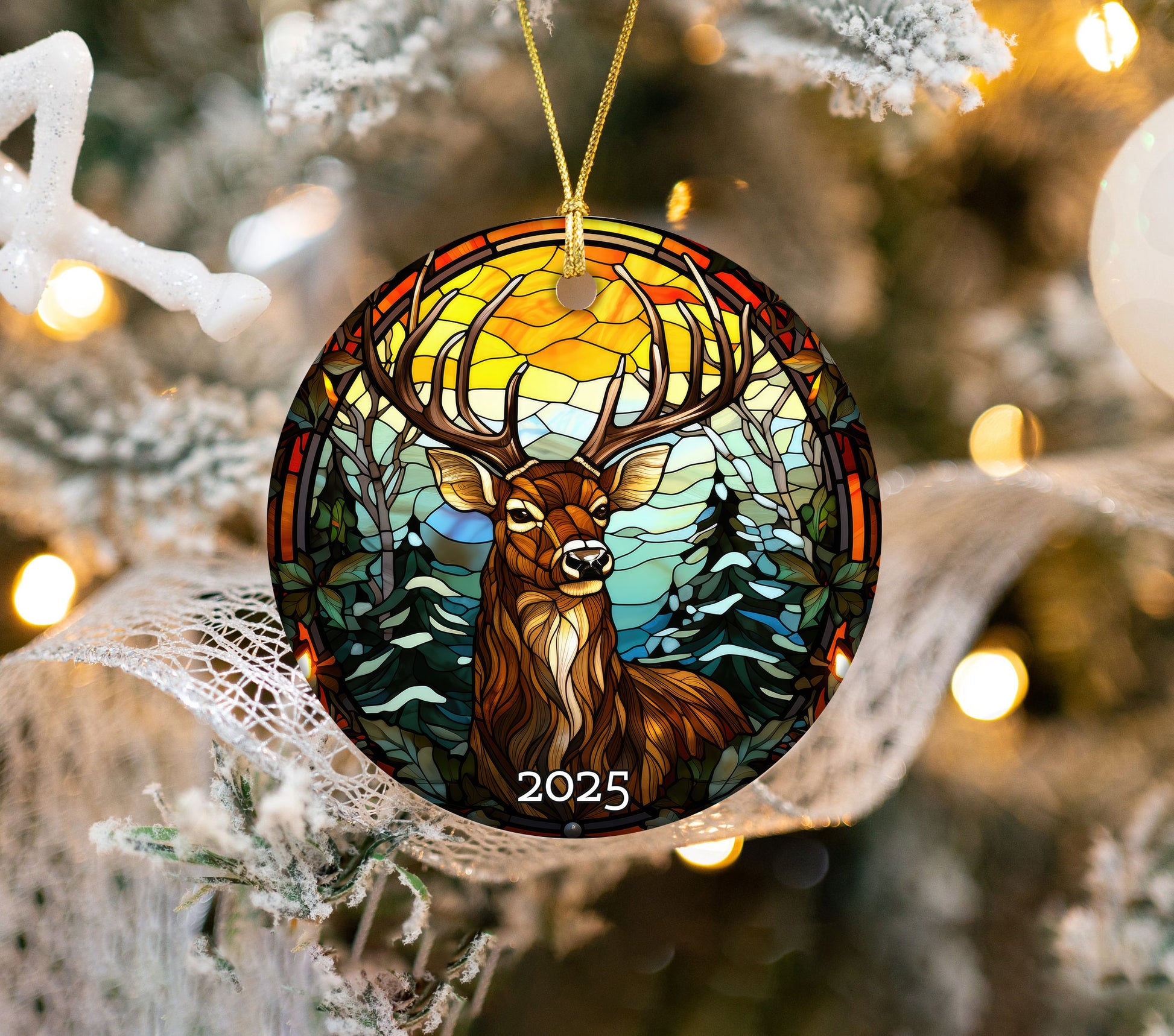 Rustic Deer Ornament Ornament, Perfect Gift Exchange, Christmas Tree Decoration