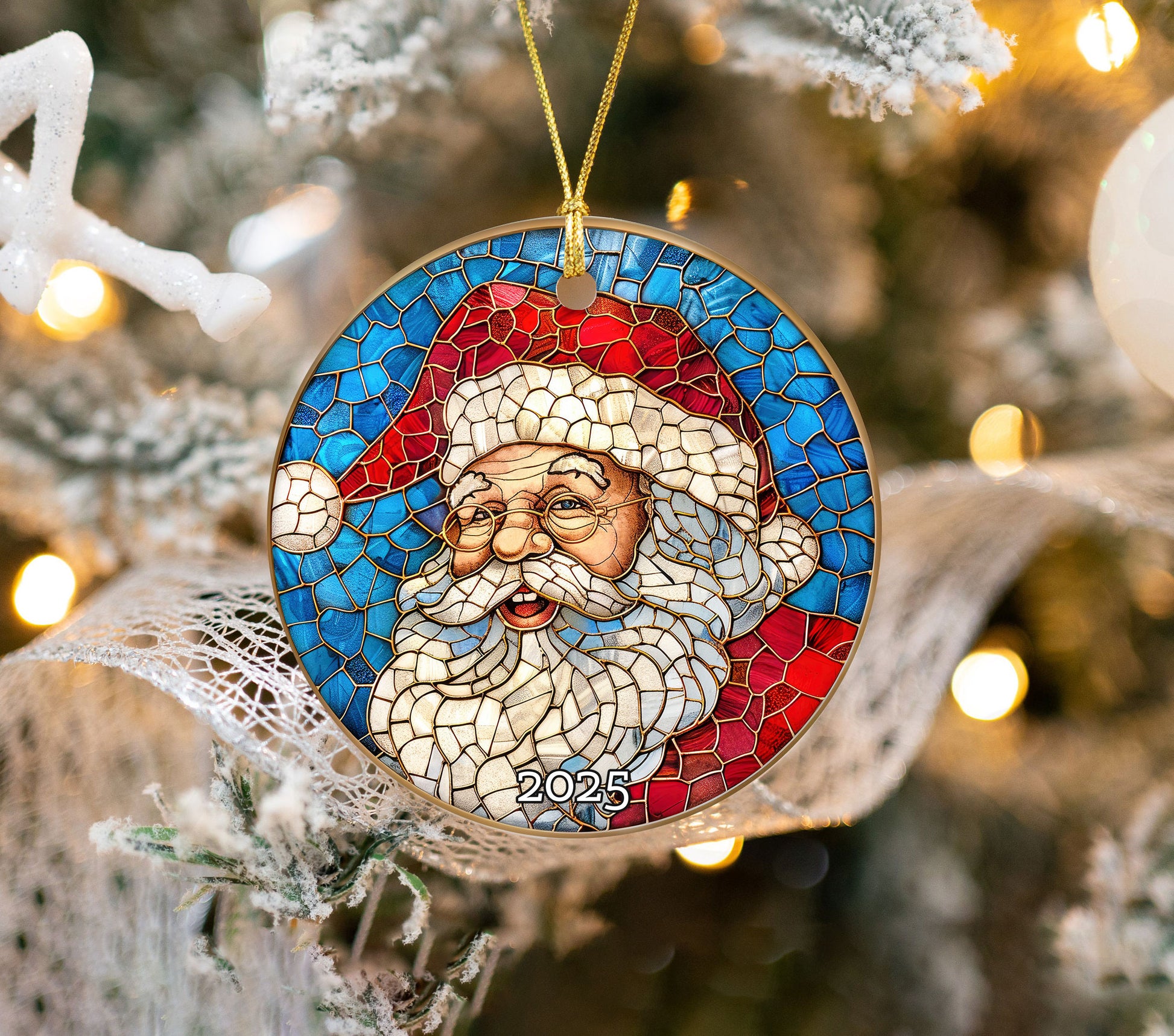 Vintage Santa Ornament, Perfect Gift Exchange, Christmas Tree Decoration