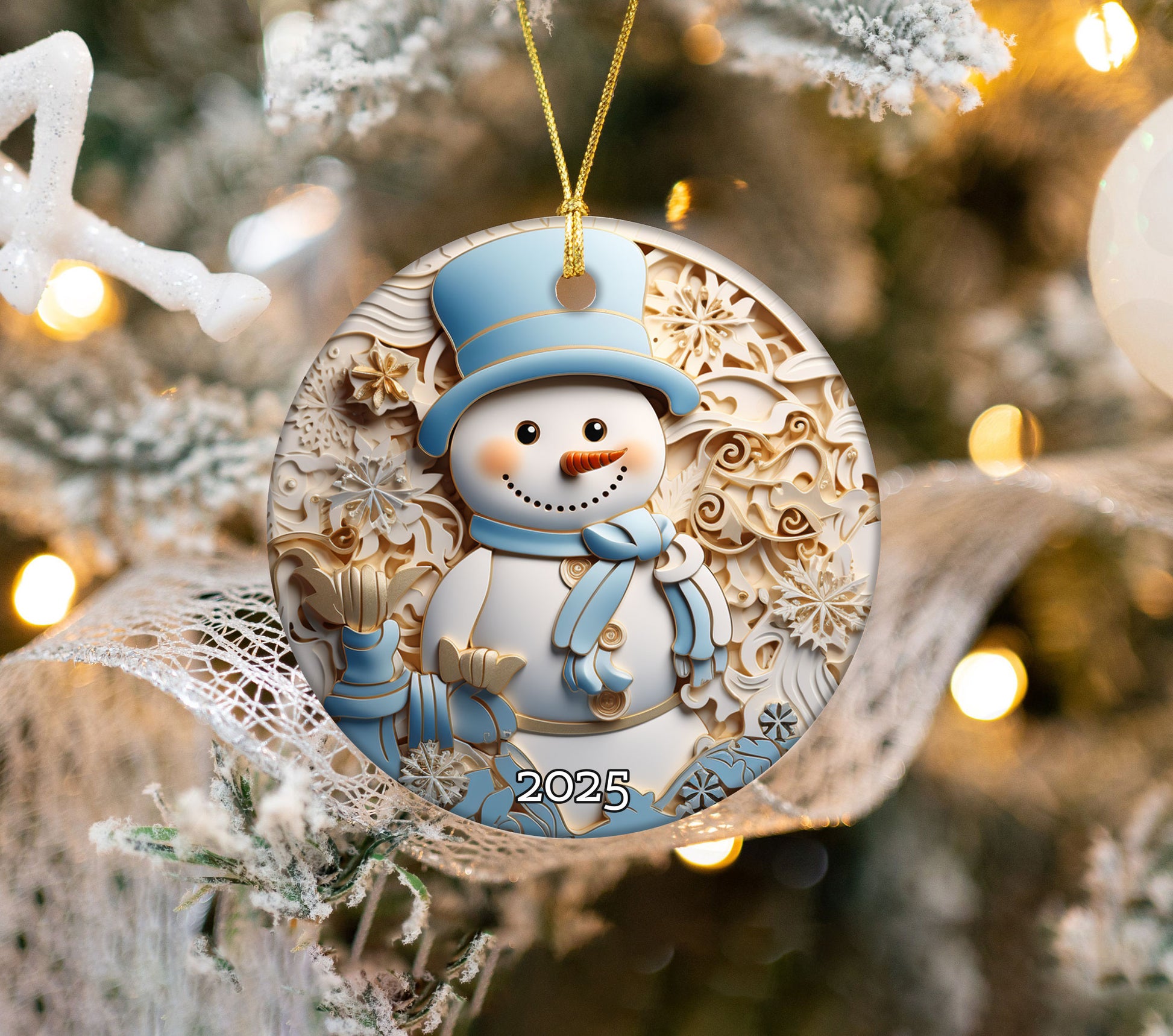 Cozy Snowmen Christmas Ornaments, Snowman Christmas Tree Ornament, Xmas Tree Gift For Kids
